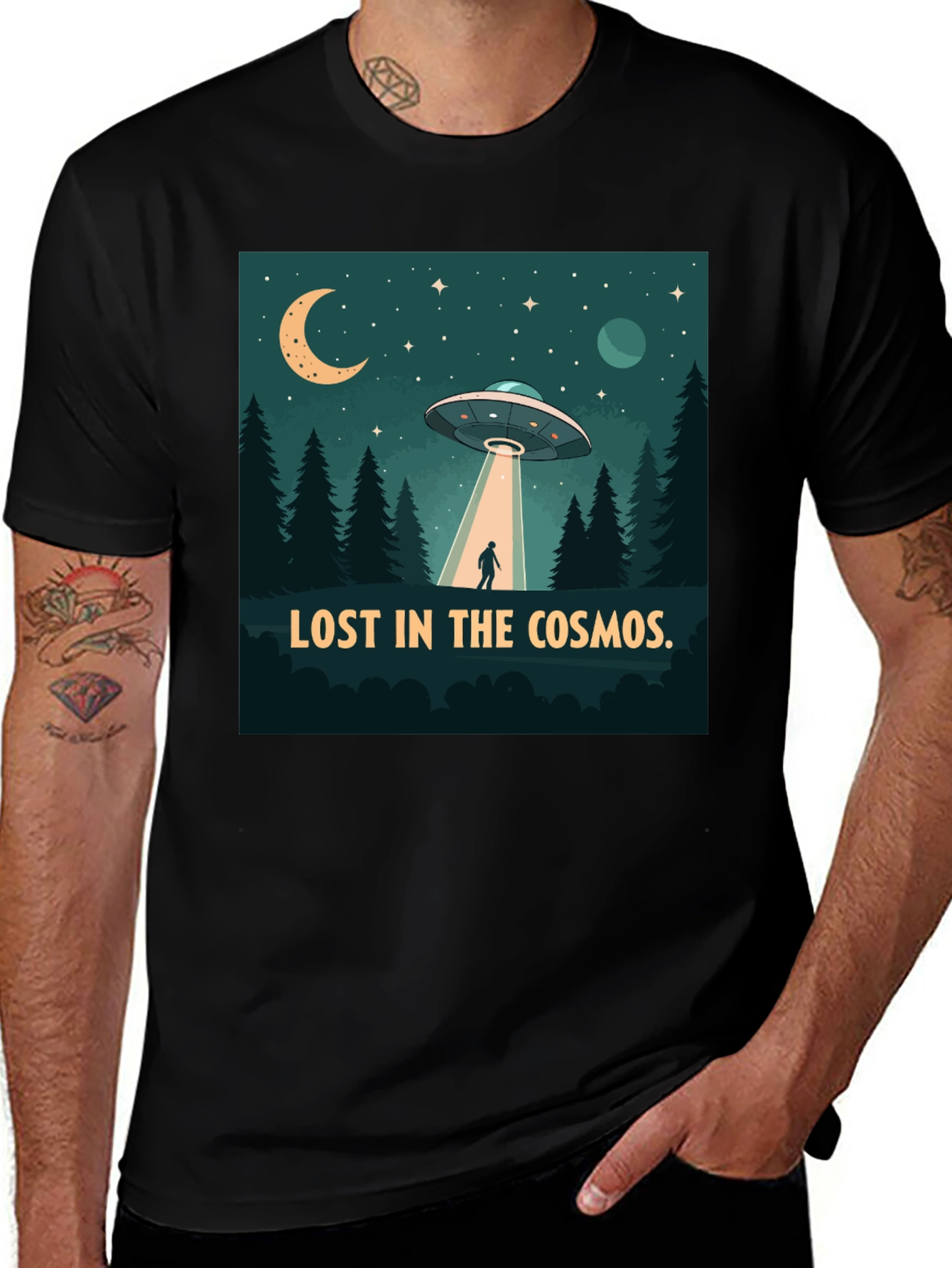 Variant 27 of Lost in the Cosmos Black T-Shirt