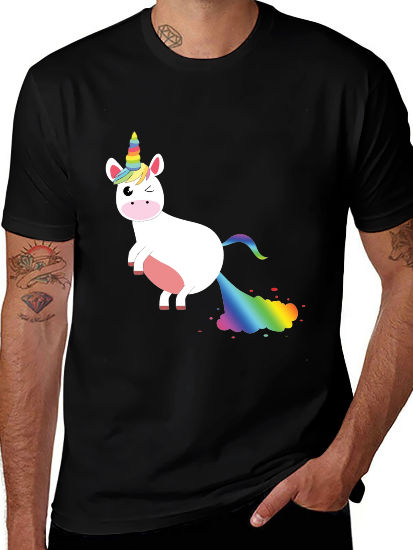 Variant 28 of Funny Unicorn Rainbow T-Shirt
