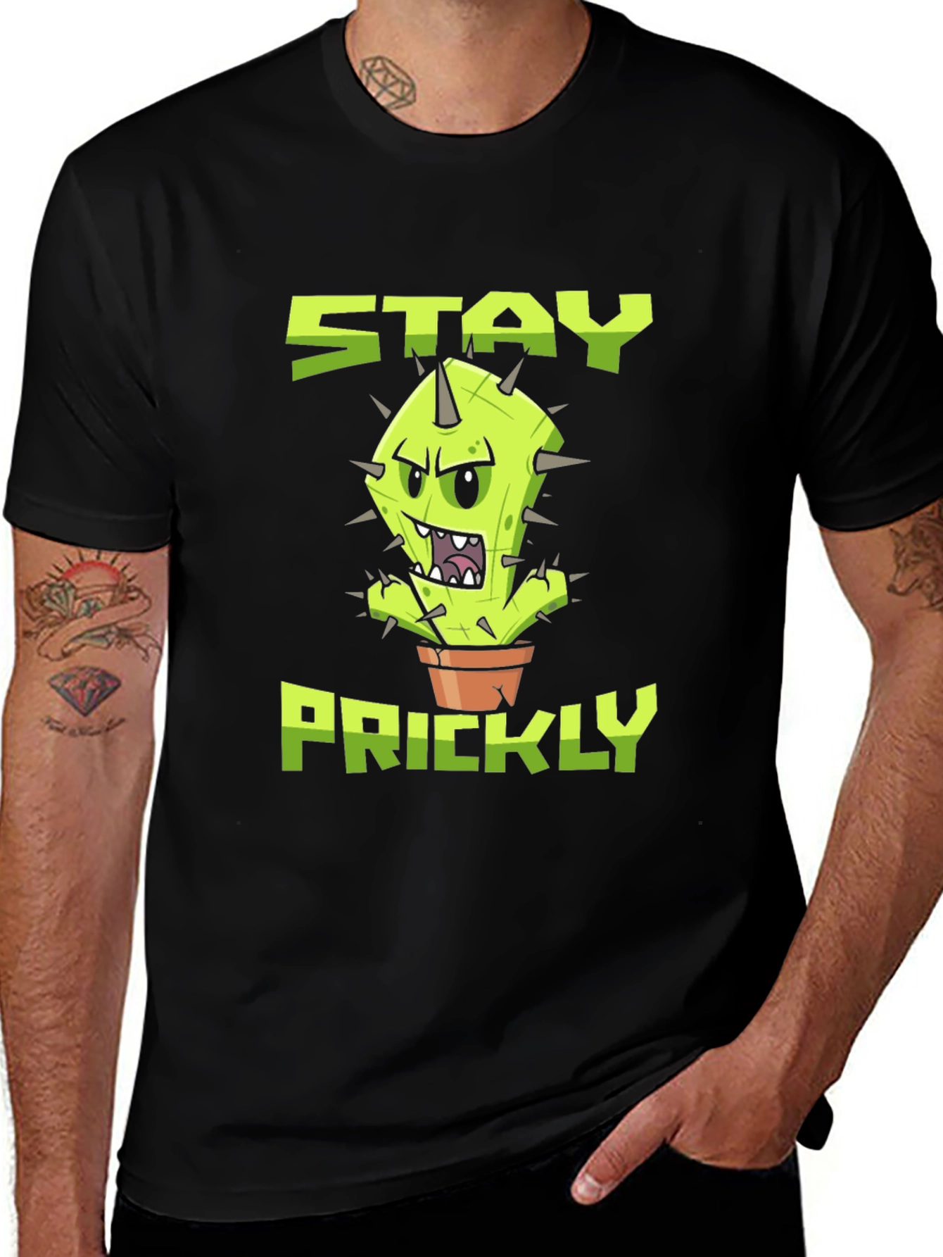 Variant 22 of Stay Prickly T-Shirt - Funny Cactus Graphic Tee