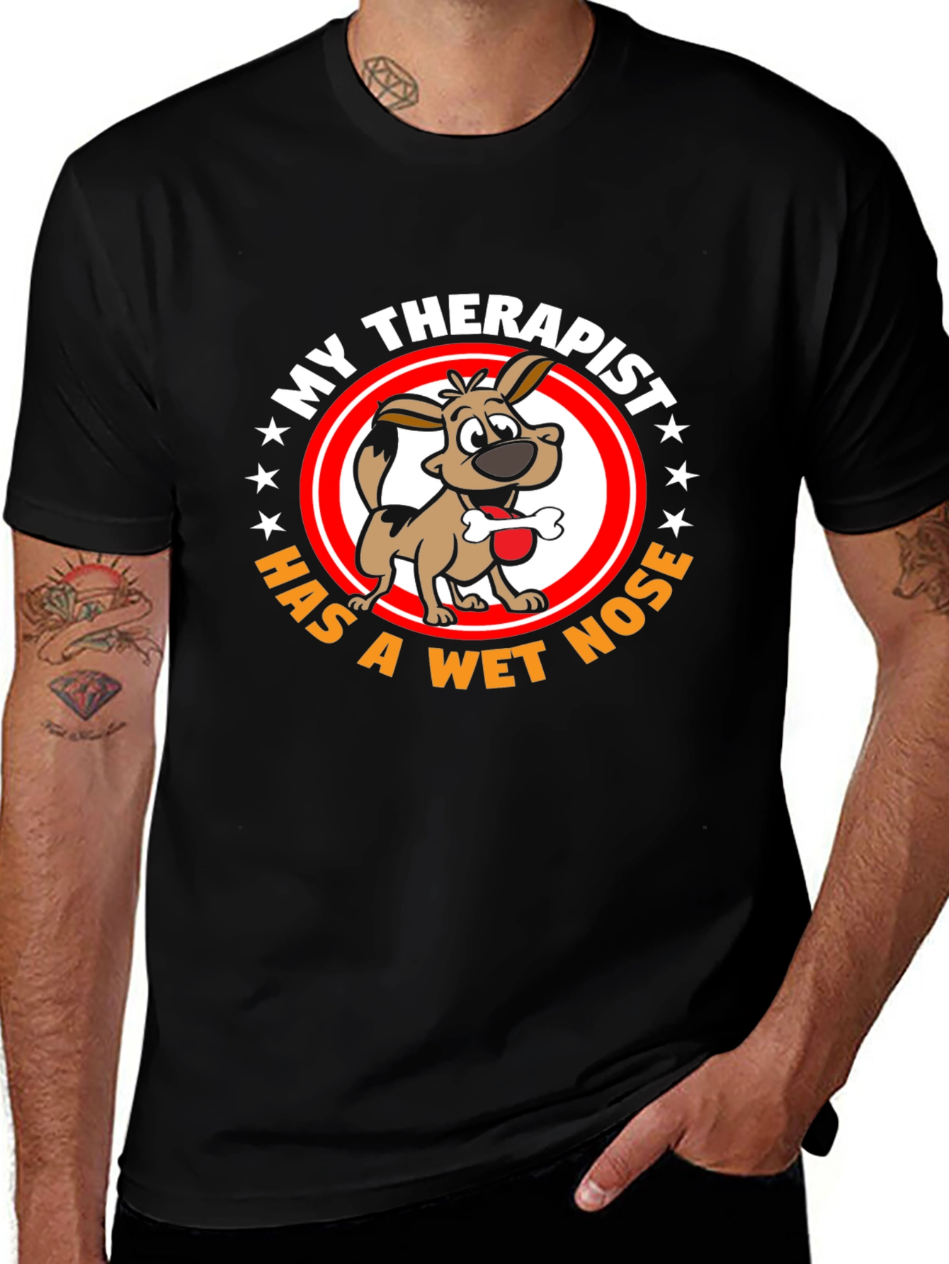 Variant 28 of My Therapist Dog T-Shirt - Wet Nose