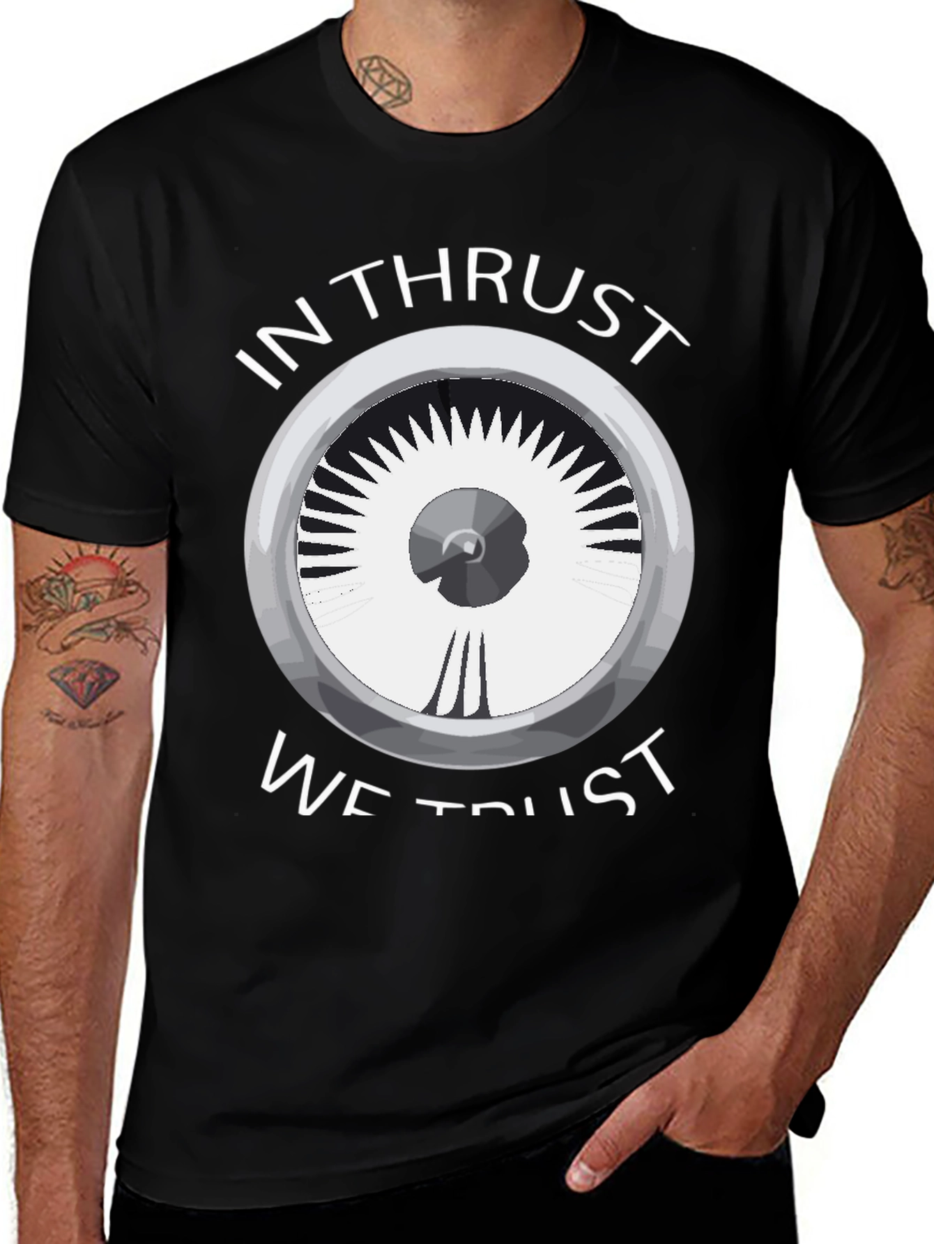 Variant 30 of In Thrust We Trust Tee - Aviation Enthusiast Shirt