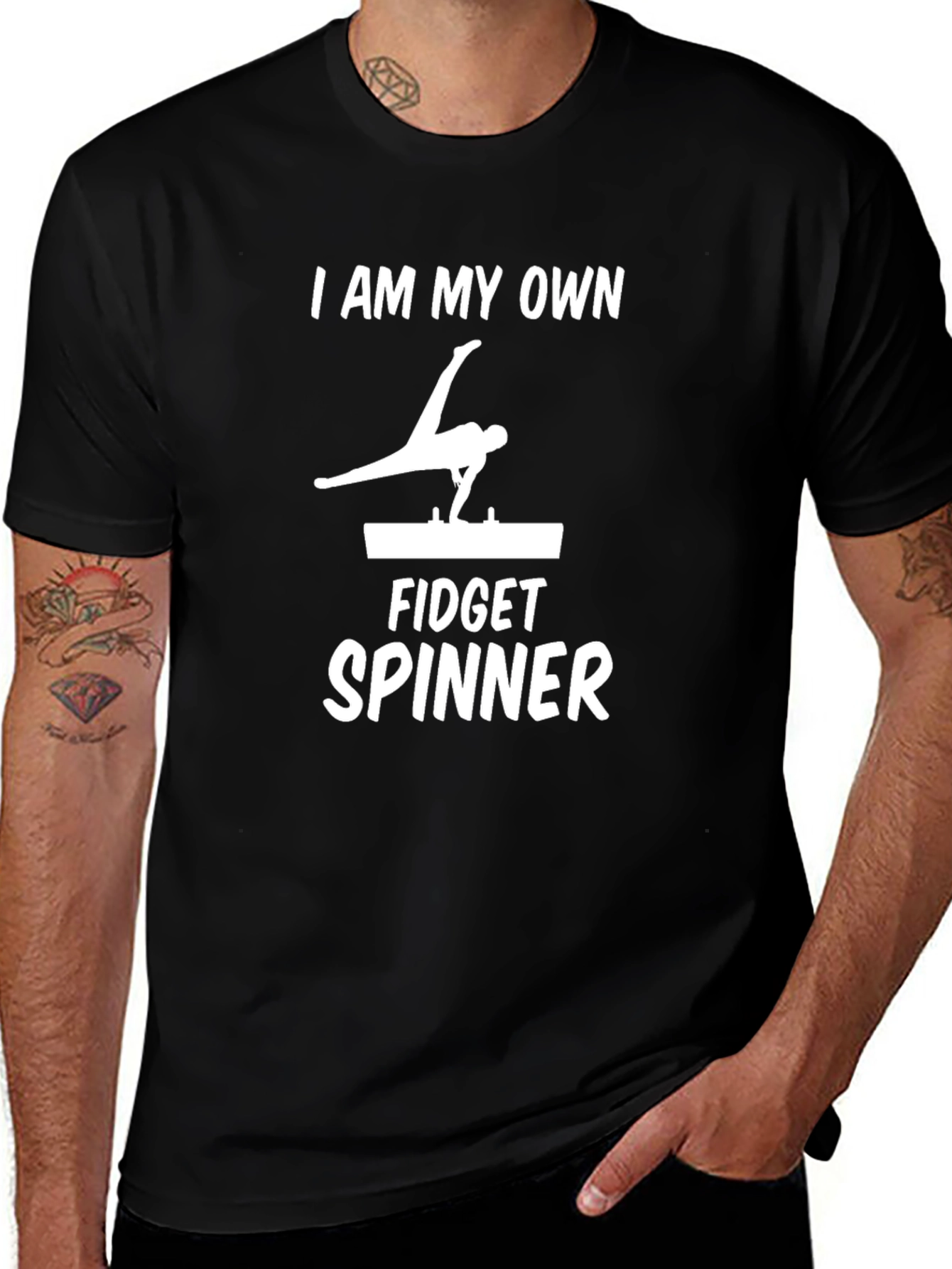 I Am My Own Fidget Spinner Black T-Shirt