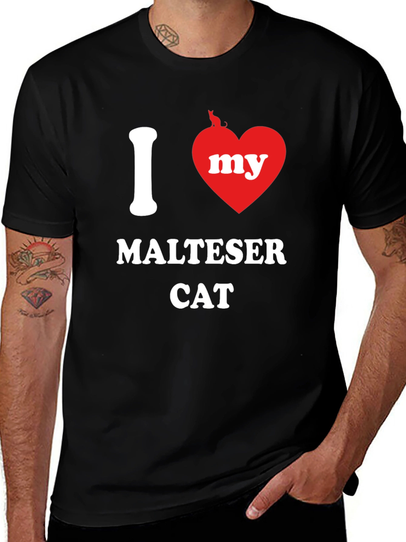 Variant 11 of I Heart My Maltese Cat T-Shirt