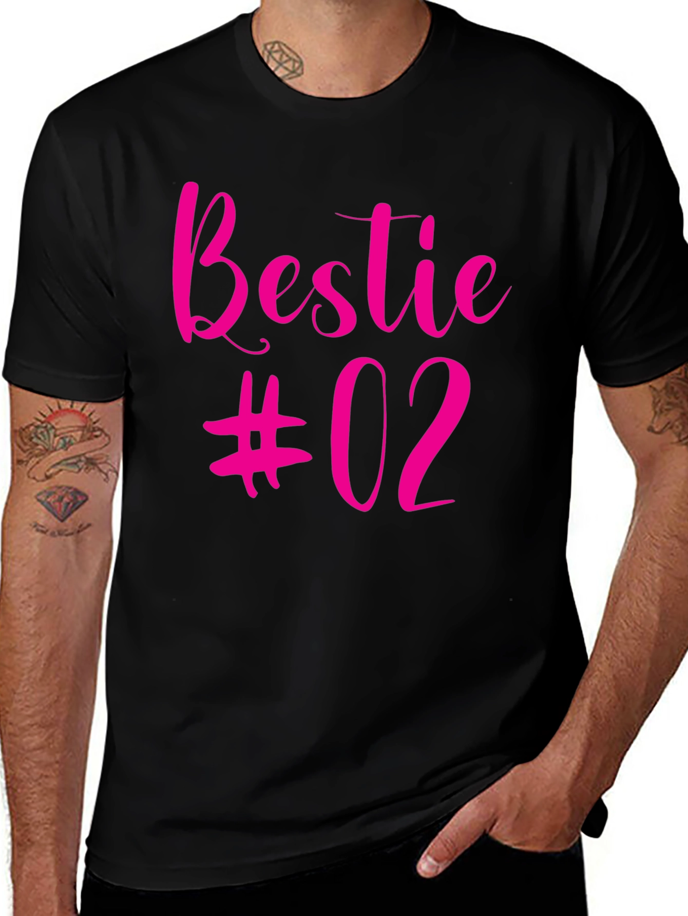 Variant 14 of Bestie #02 Black Graphic Tee