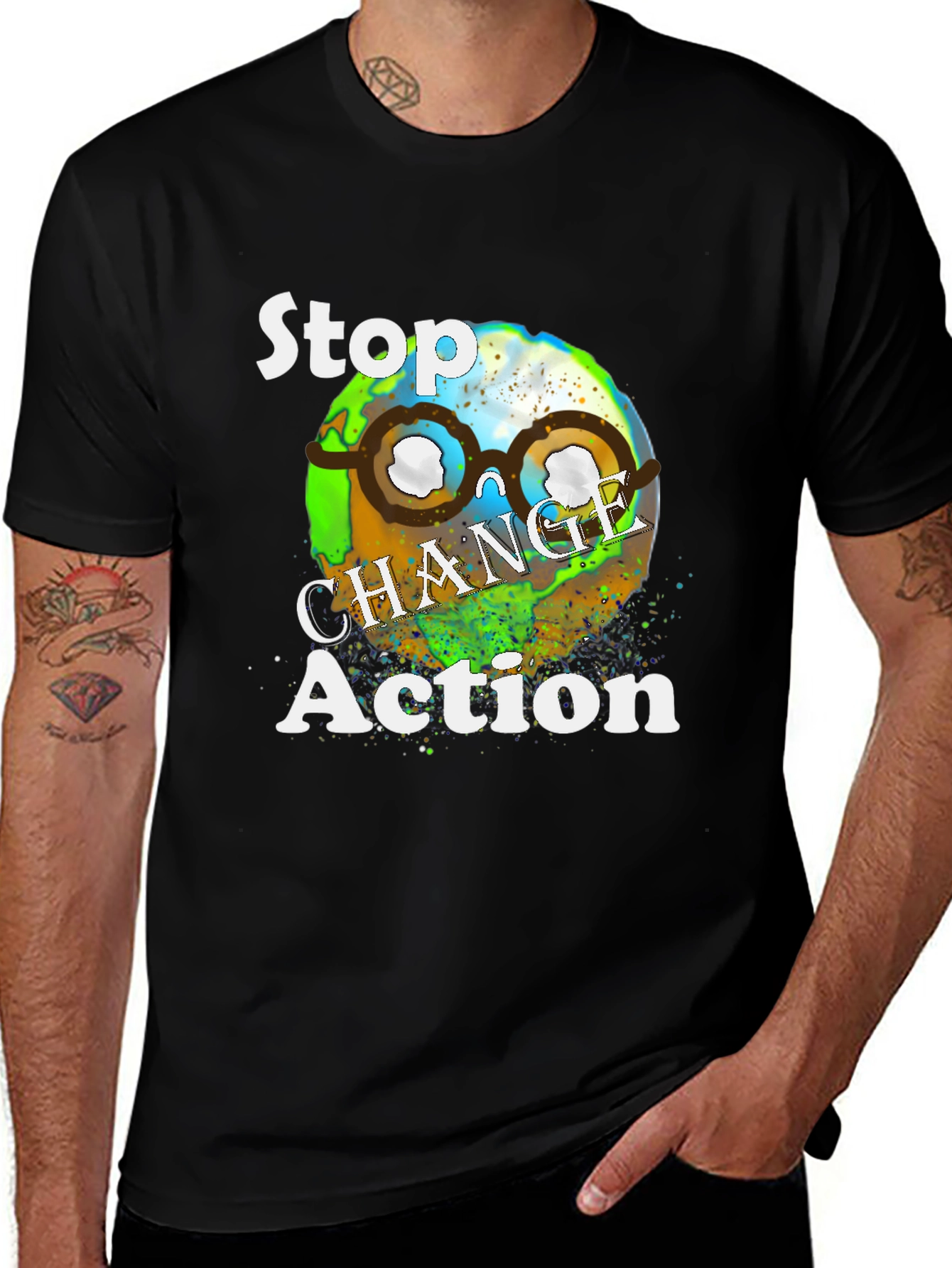 Black Stop Change T-Shirt main image