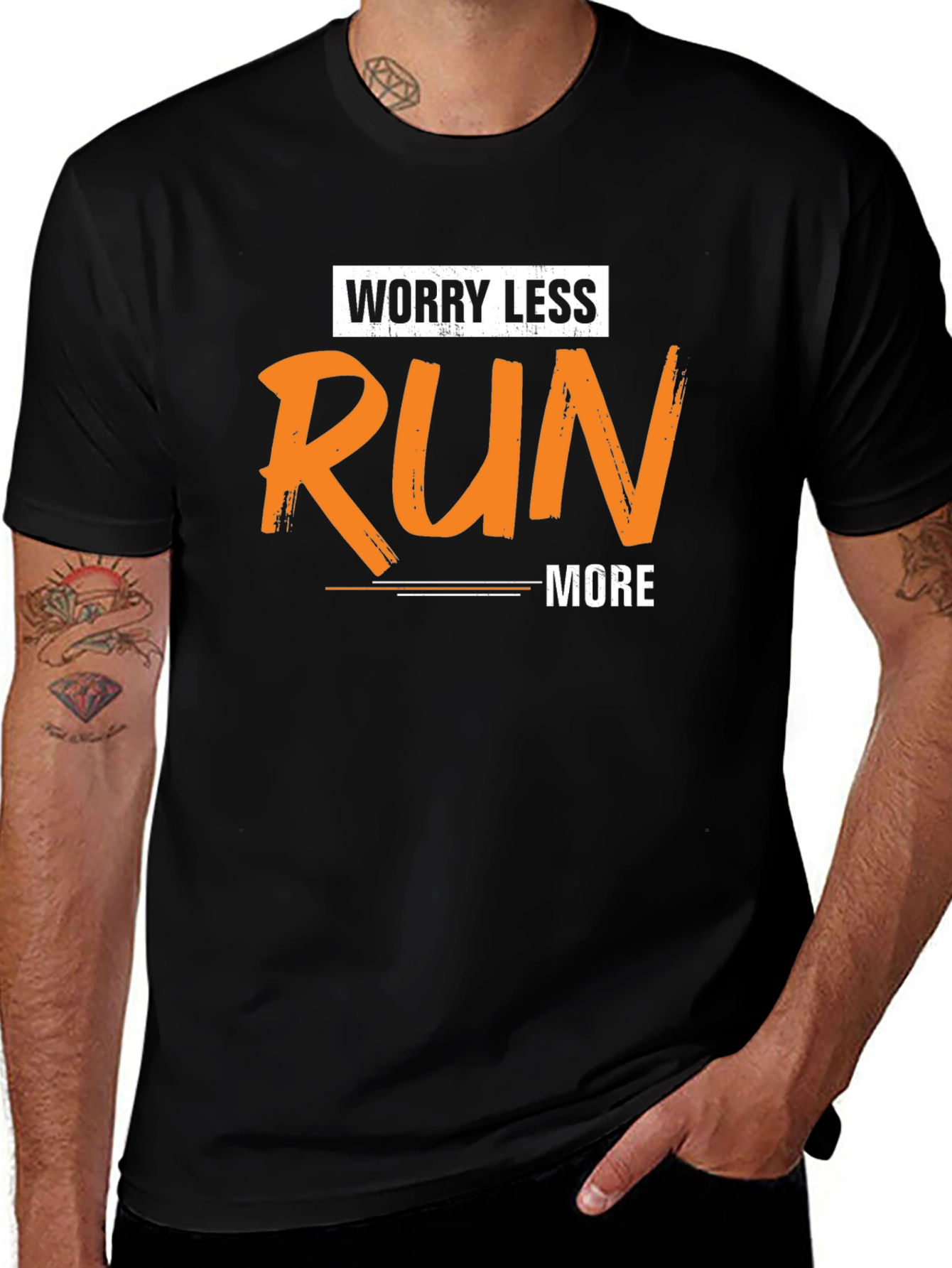 Variant 25 of Worry Less Run More Graphic Tee