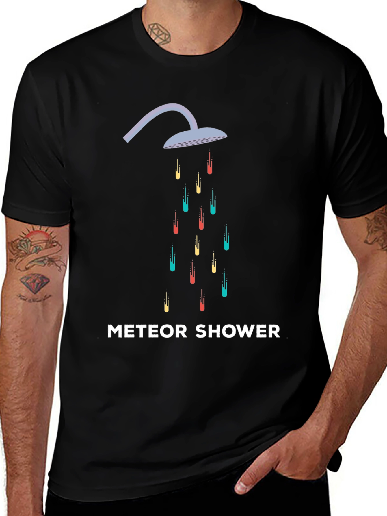 Variant 25 of Meteor Shower Graphic Tee - Fun & Unique Design