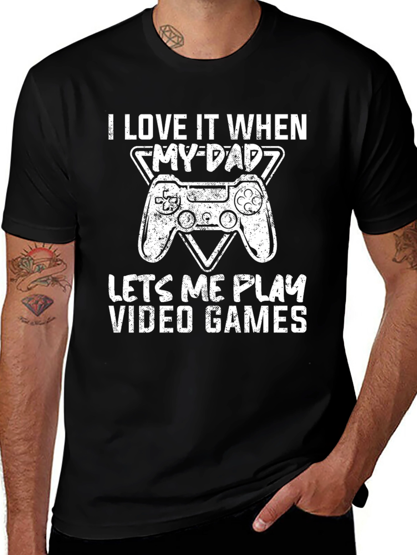 Variant 23 of Gamer Dad T-Shirt - I Love It When My Dad Lets Me Play Video Games