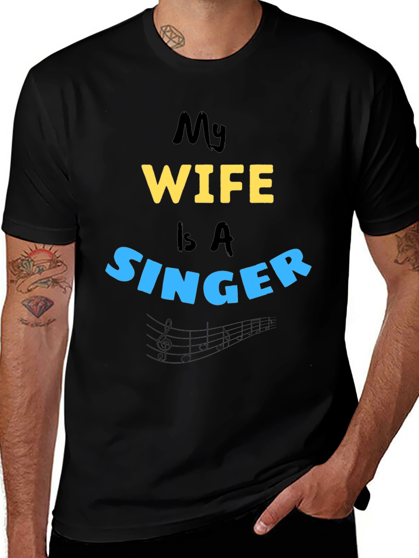 Variant 26 of My Wife is A Singer - Husband Tee