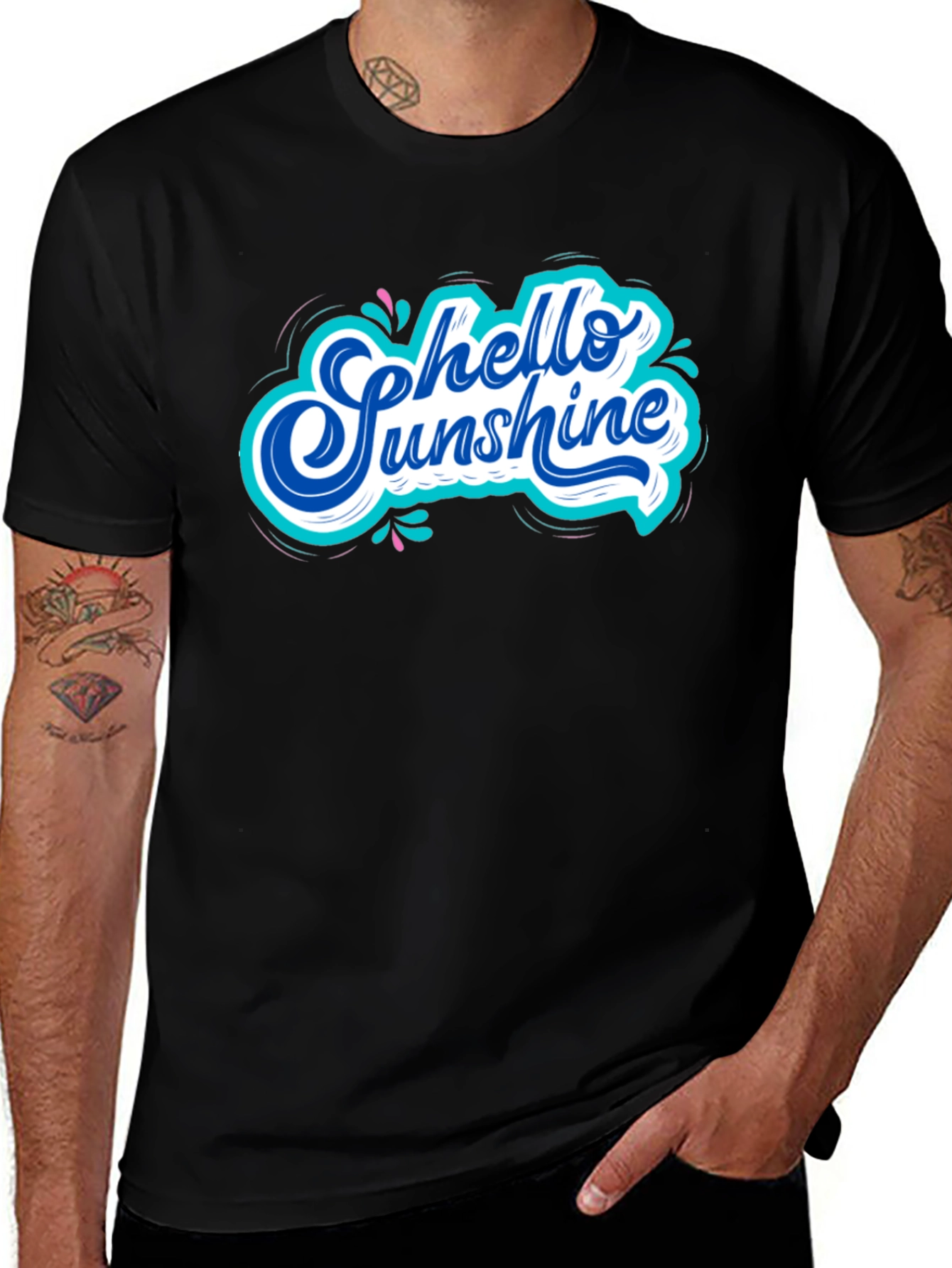Variant 26 of Hello Sunshine Black Graphic T-Shirt