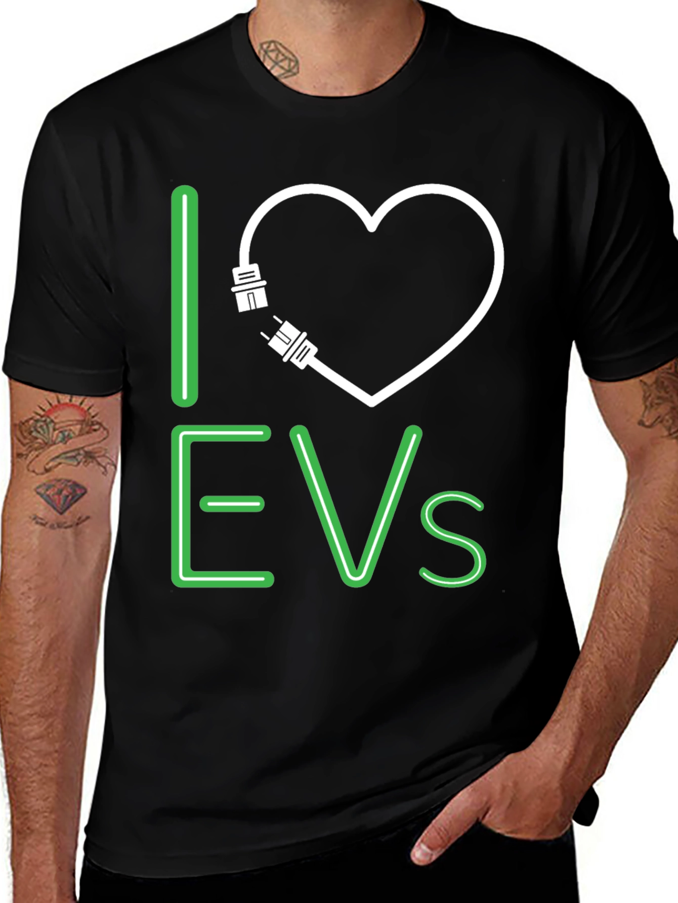 I Heart EVs T-Shirt - Electric Vehicle Love