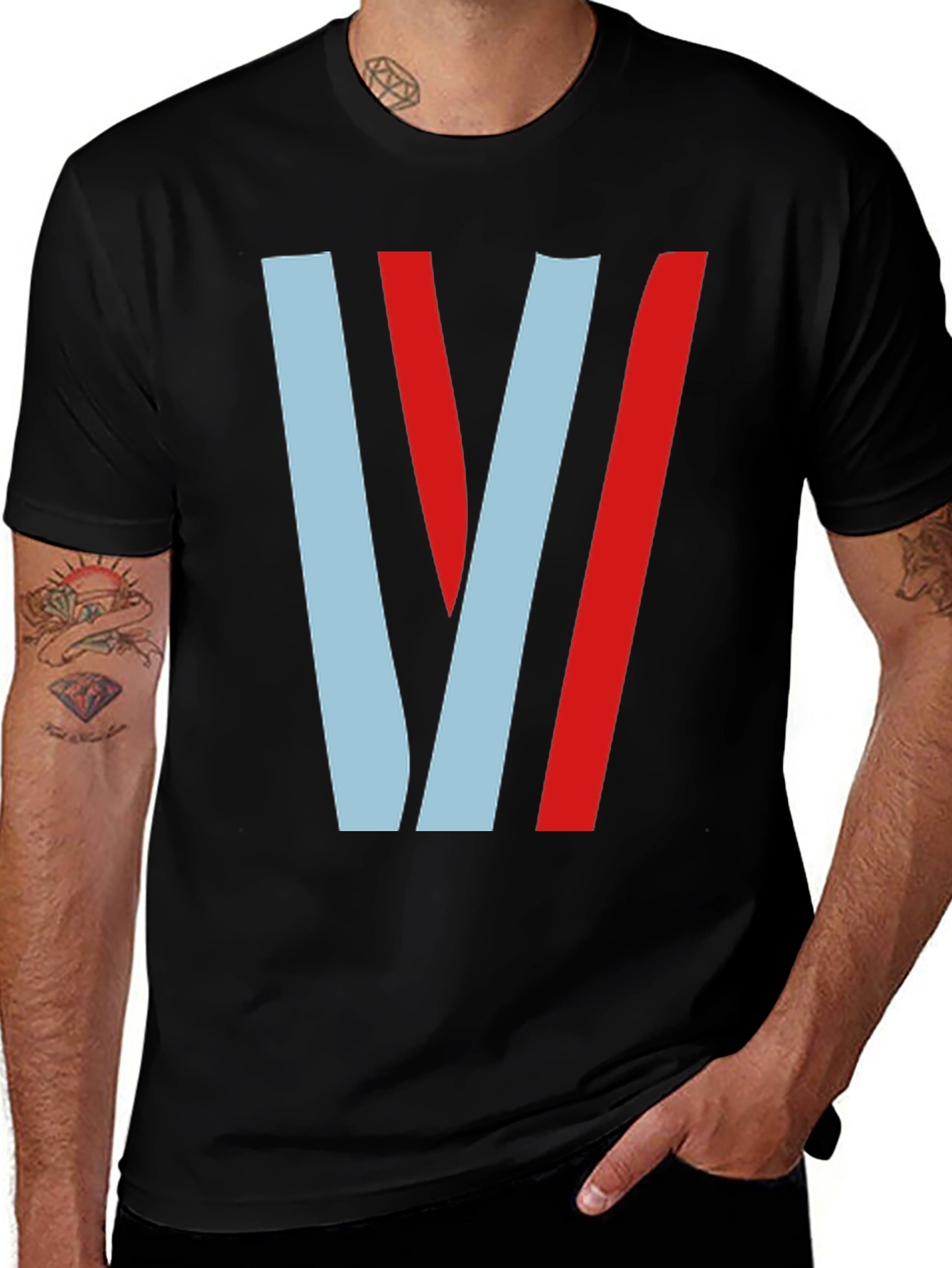 Variant 12 of Retro Racing Stripe T-Shirt - Stylish Motorsport Tee