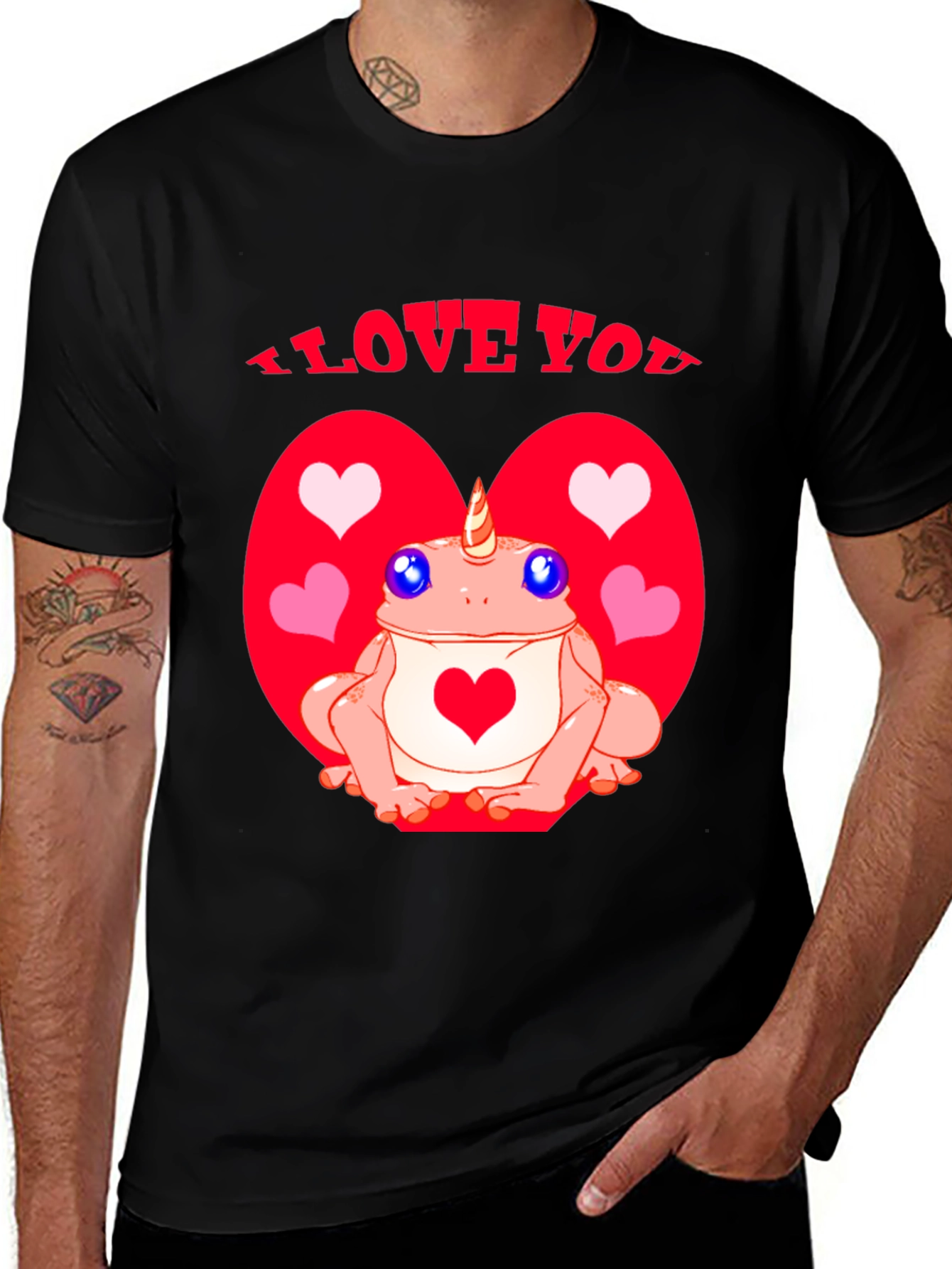 Variant 4 of I Love You Frog Unicorn Graphic Tee