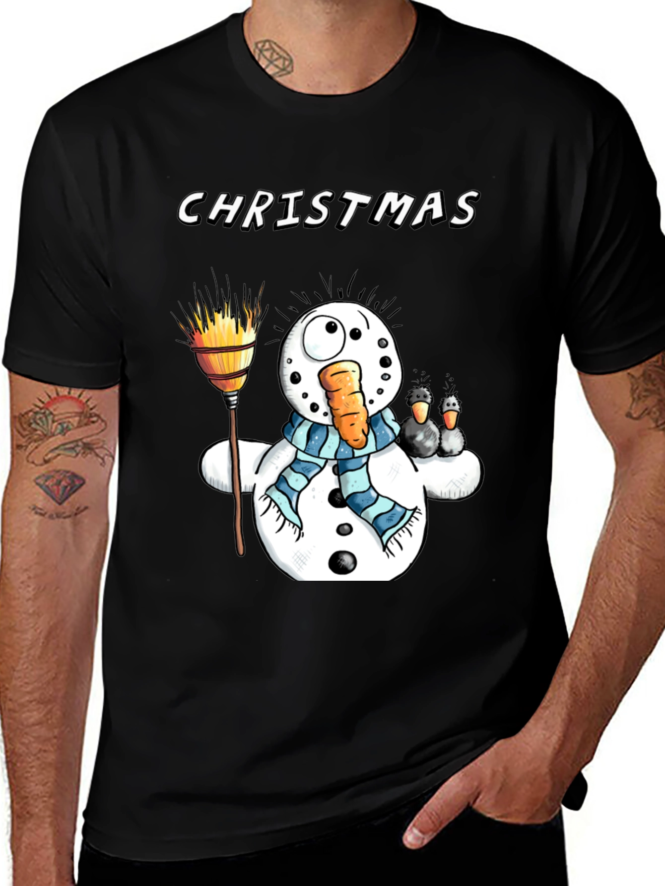 Variant 7 of Christmas Snowman Graphic Tee