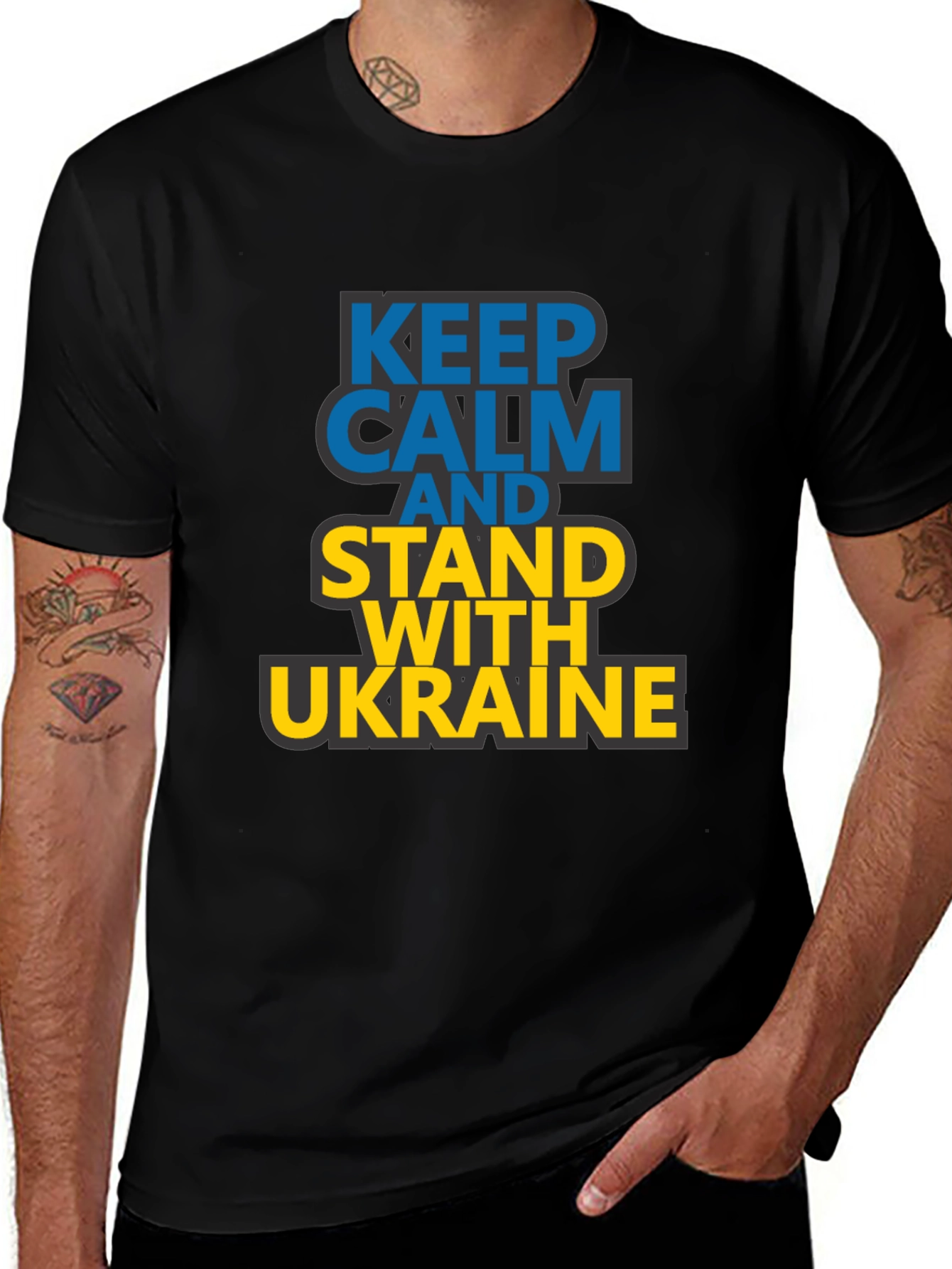 Keep Calm Ukraine T-Shirt - Black
