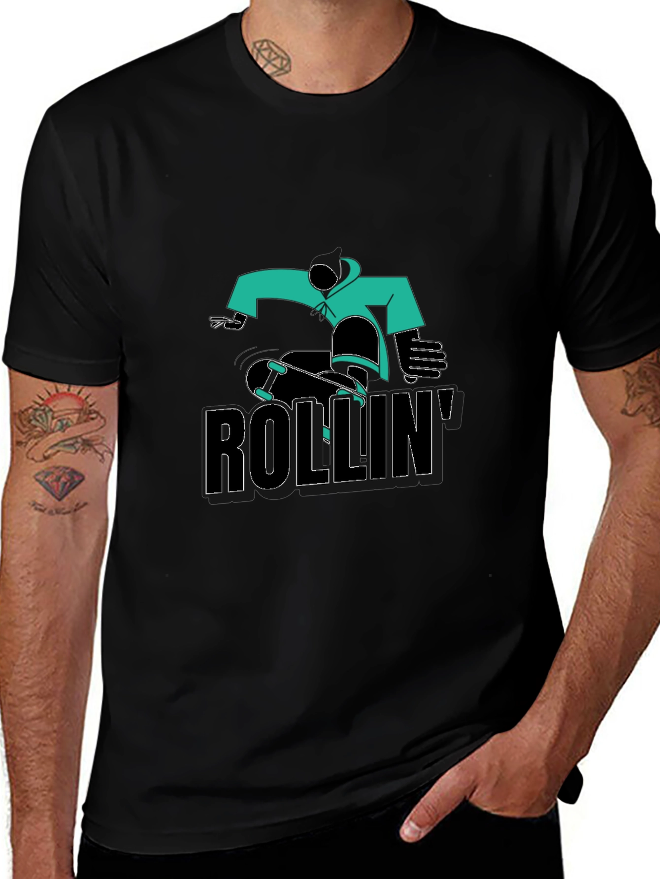 Variant 15 of Rollin' Skateboarder Graphic Tee