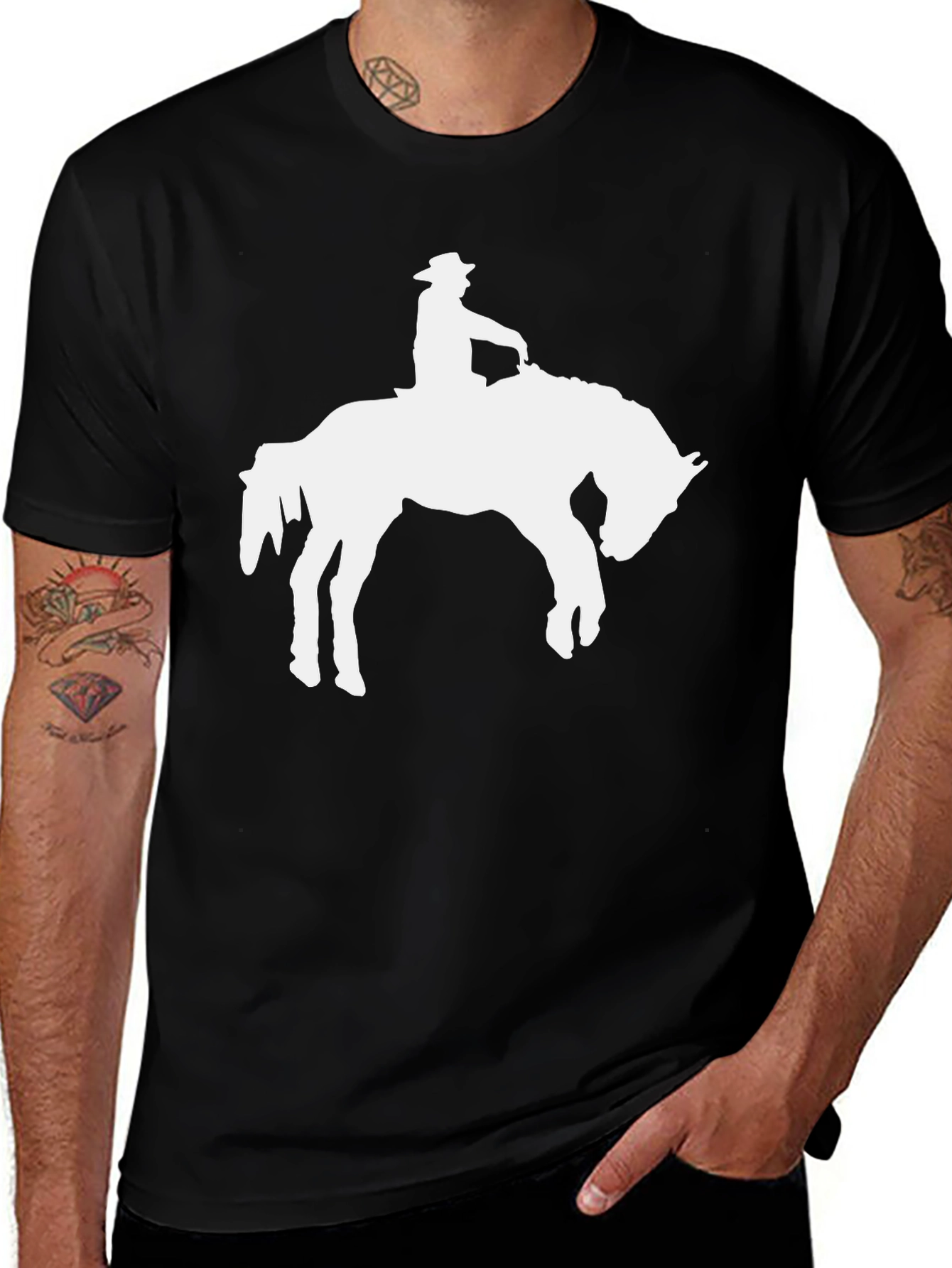 Variant 25 of Cowboy Horse Silhouette T-Shirt - Graphic Tee