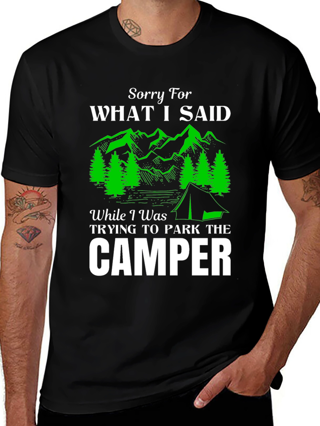 Sorry For What I Said Camper Graphic Tee