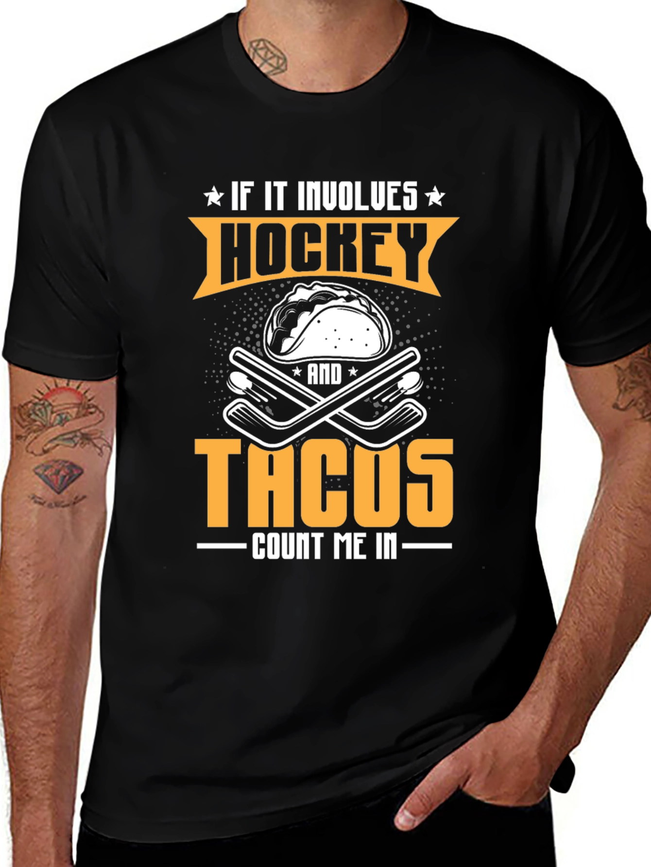 Variant 24 of Hockey & Tacos Graphic Tee - Count Me In!