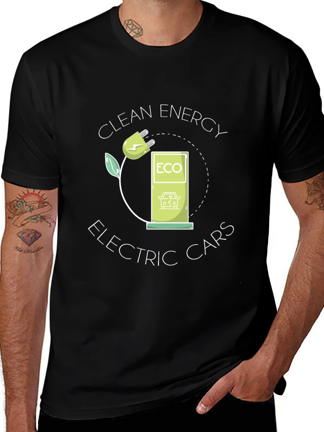 Variant 2 of Eco-Friendly Electric Car T-Shirt
