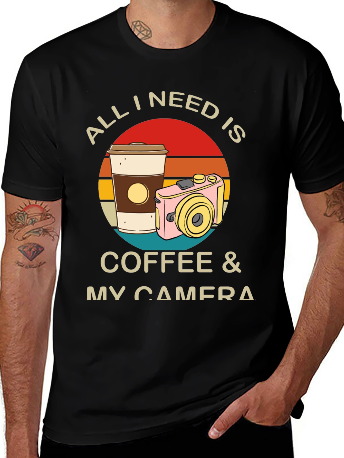Variant 25 of All I Need Is Coffee & My Camera T-Shirt