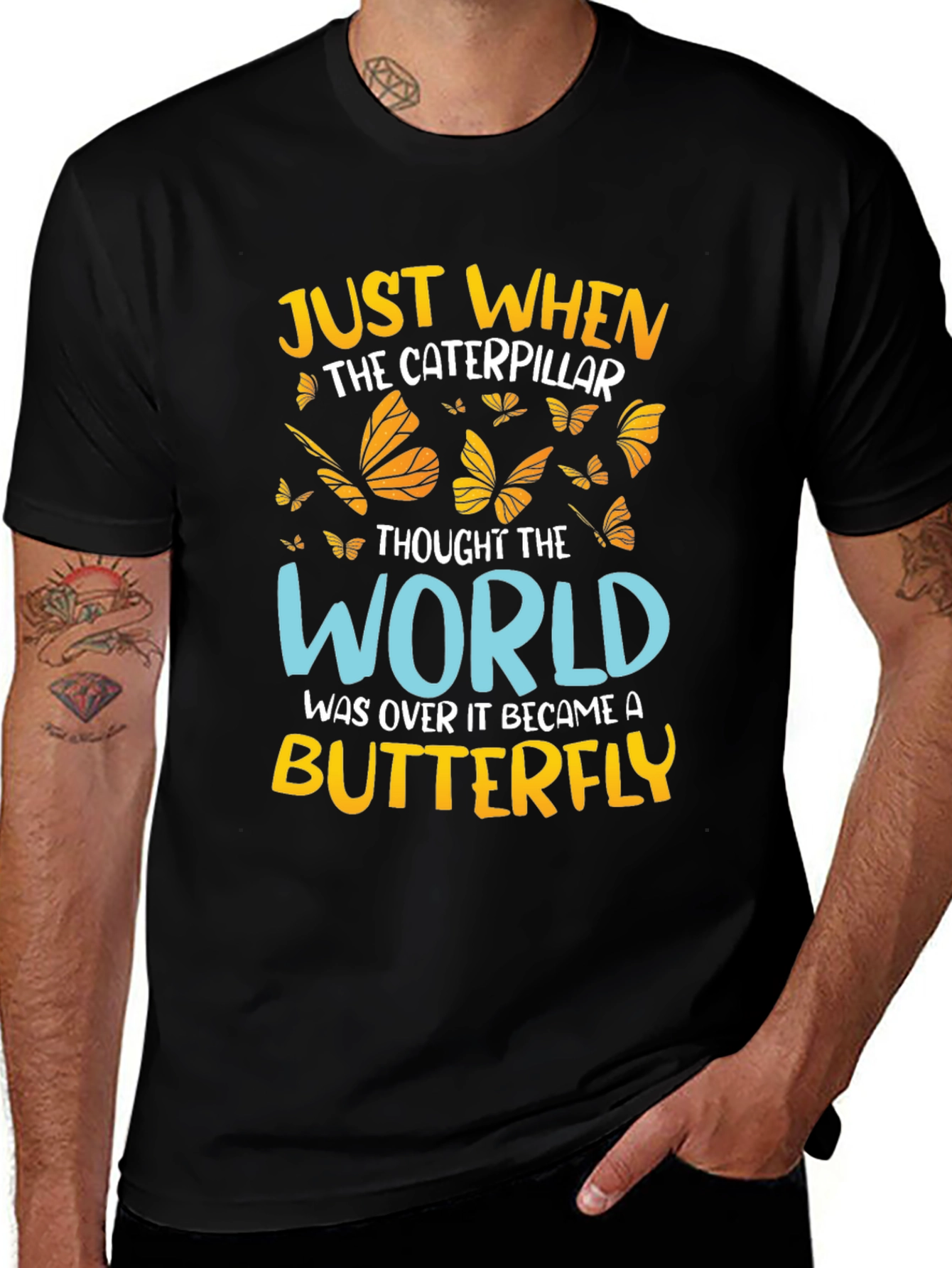 Variant 24 of Butterfly Caterpillar Graphic Tee