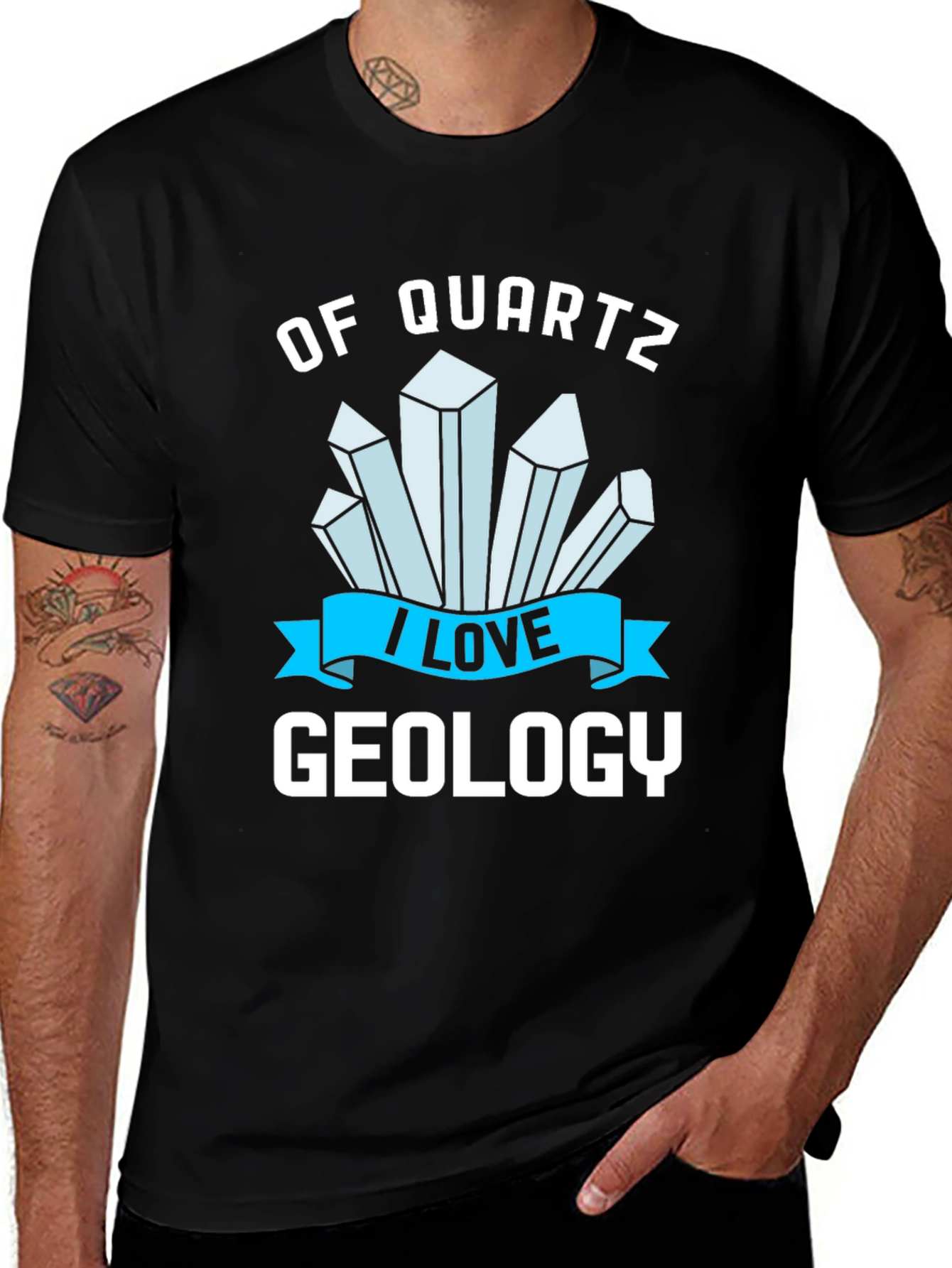 Variant 28 of Of Quartz I Love Geology T-Shirt - Mineral Rock Collector Tee