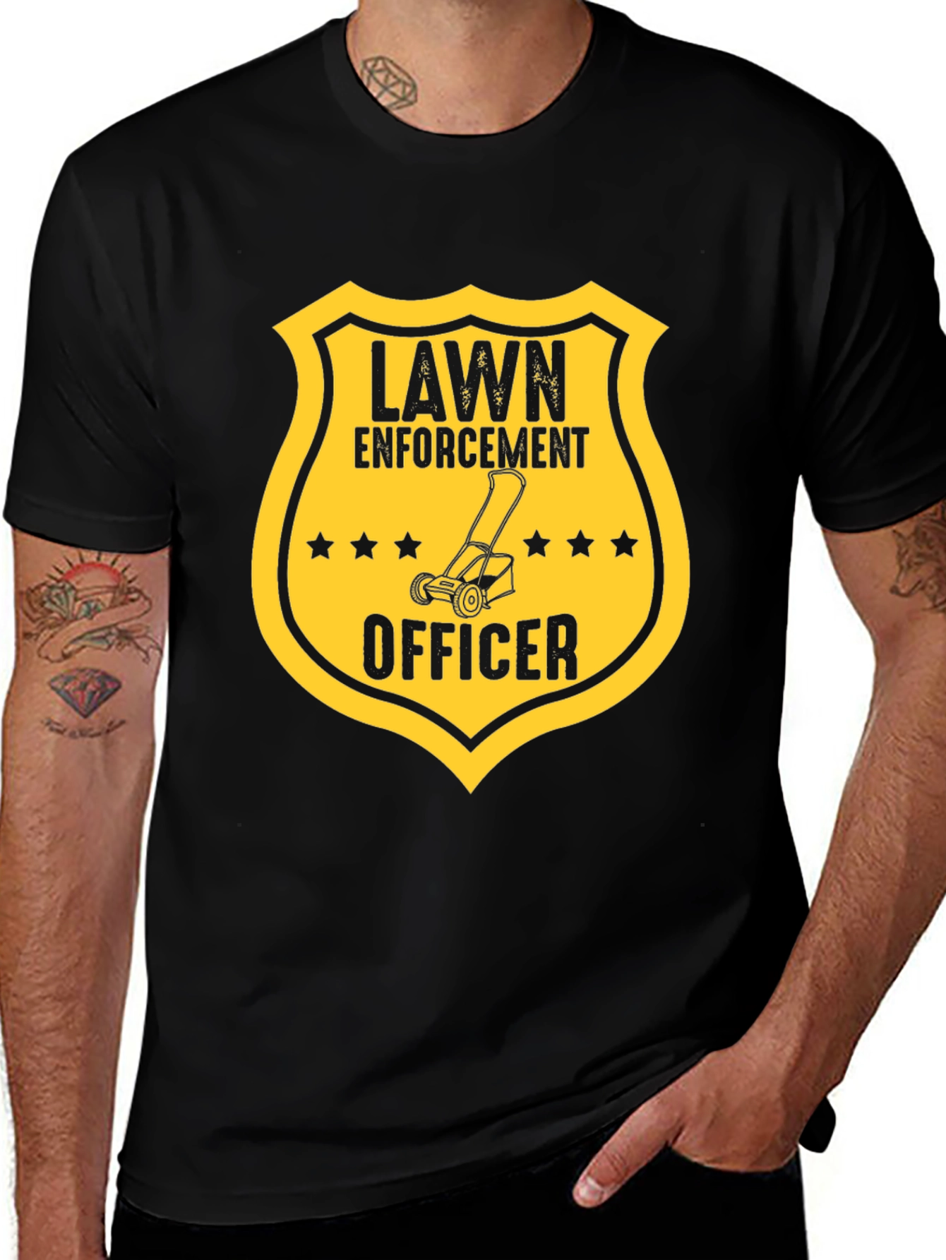 Variant 24 of Lawn Enforcement Officer Graphic Tee