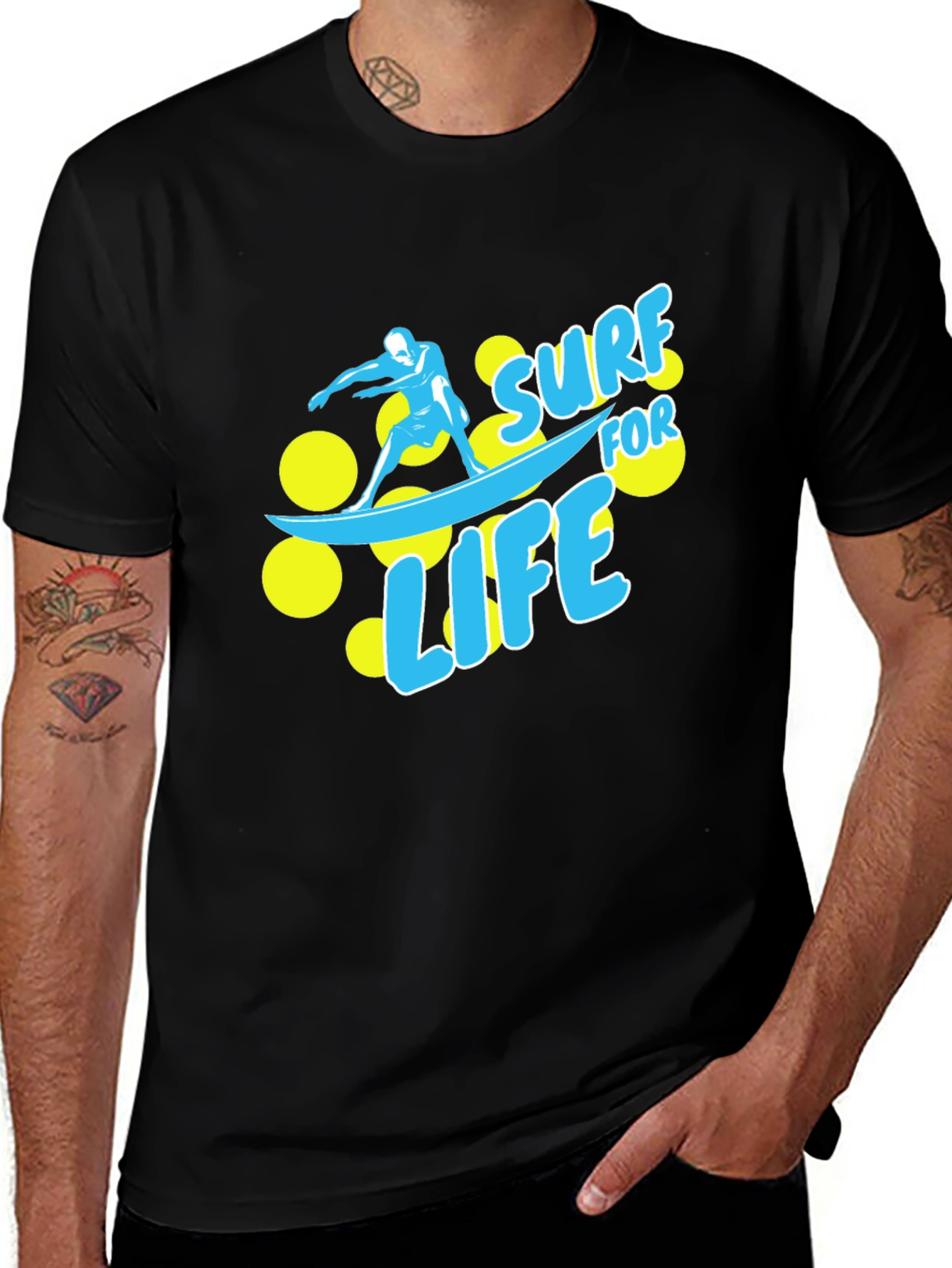 Variant 10 of Surf for Life Black T-Shirt