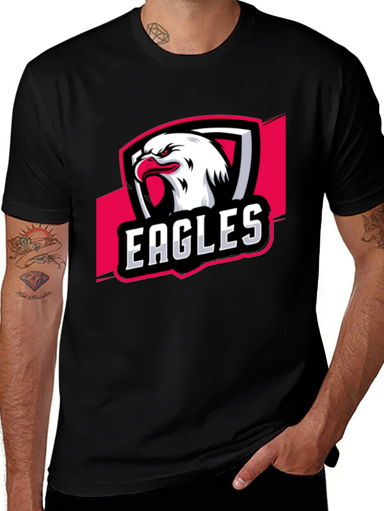 Variant 24 of Eagles Graphic Black T-Shirt