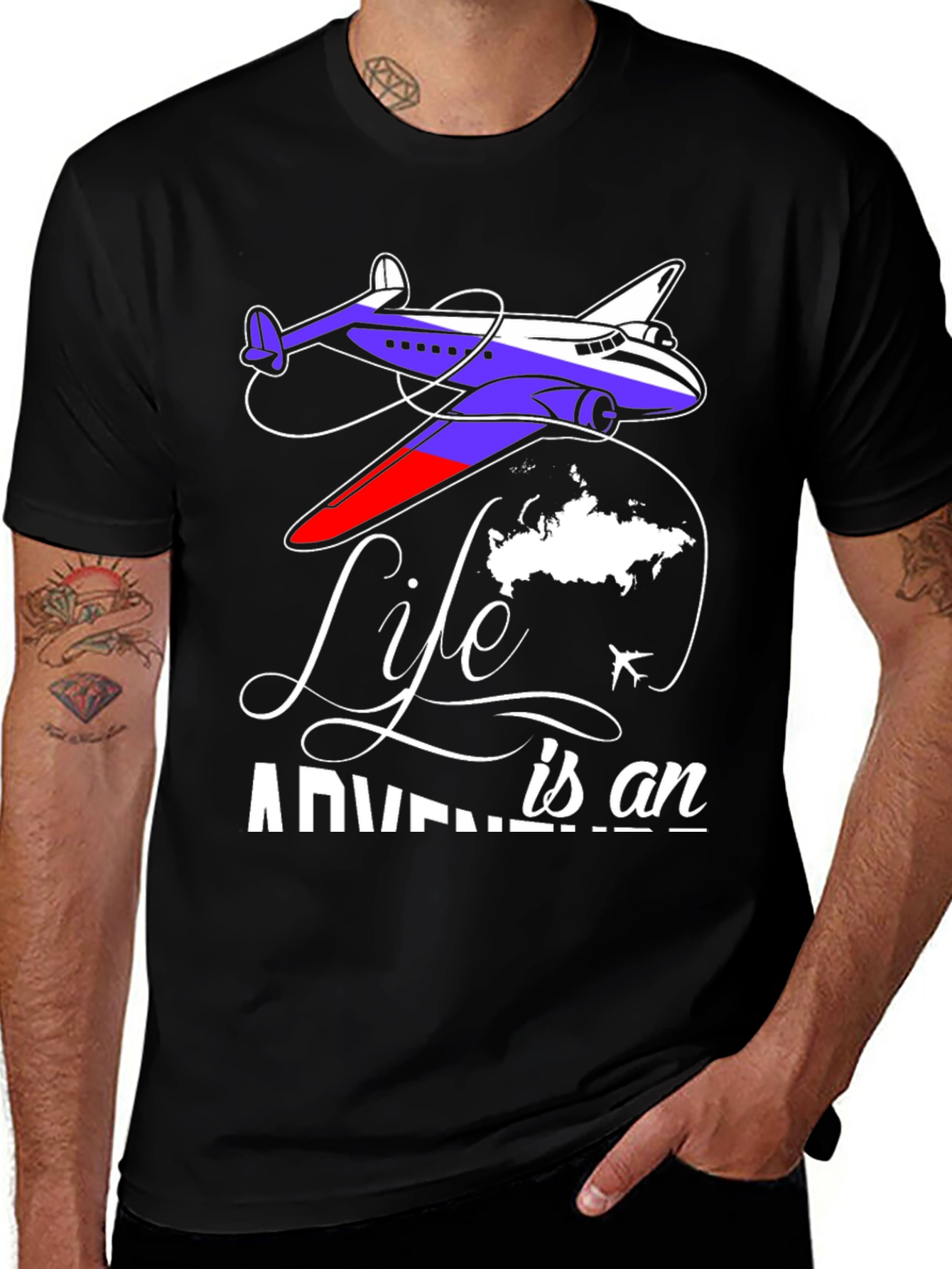 Variant 26 of Life is an Adventure Plane T-Shirt