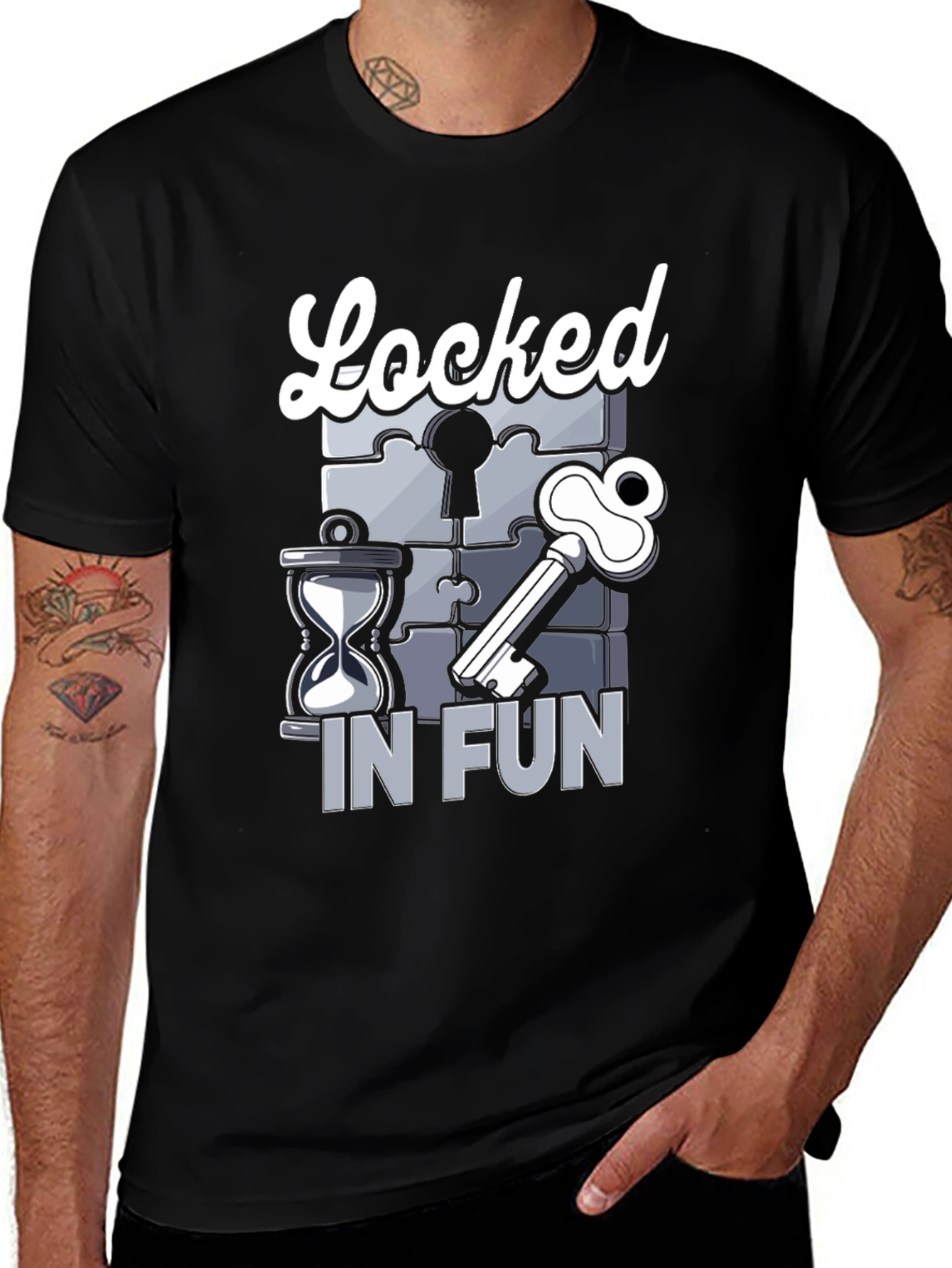 Variant 18 of Locked In Fun Graphic Tee
