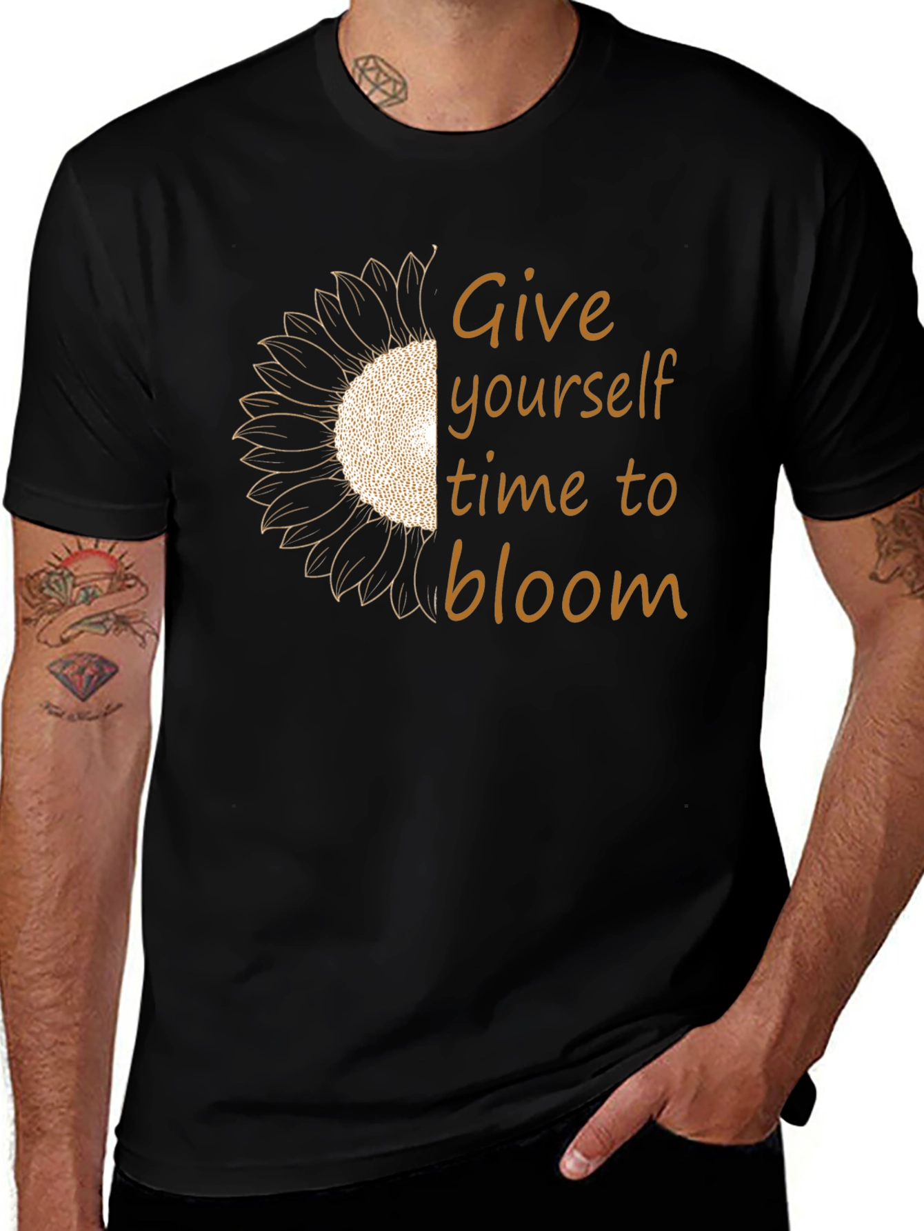 Bloom Graphic Tee - Inspirational Sunflower Shirt
