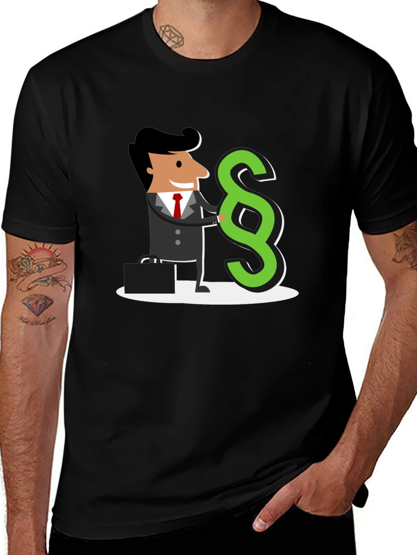 Black Lawyer Paragraph Symbol Graphic T-Shirt main image