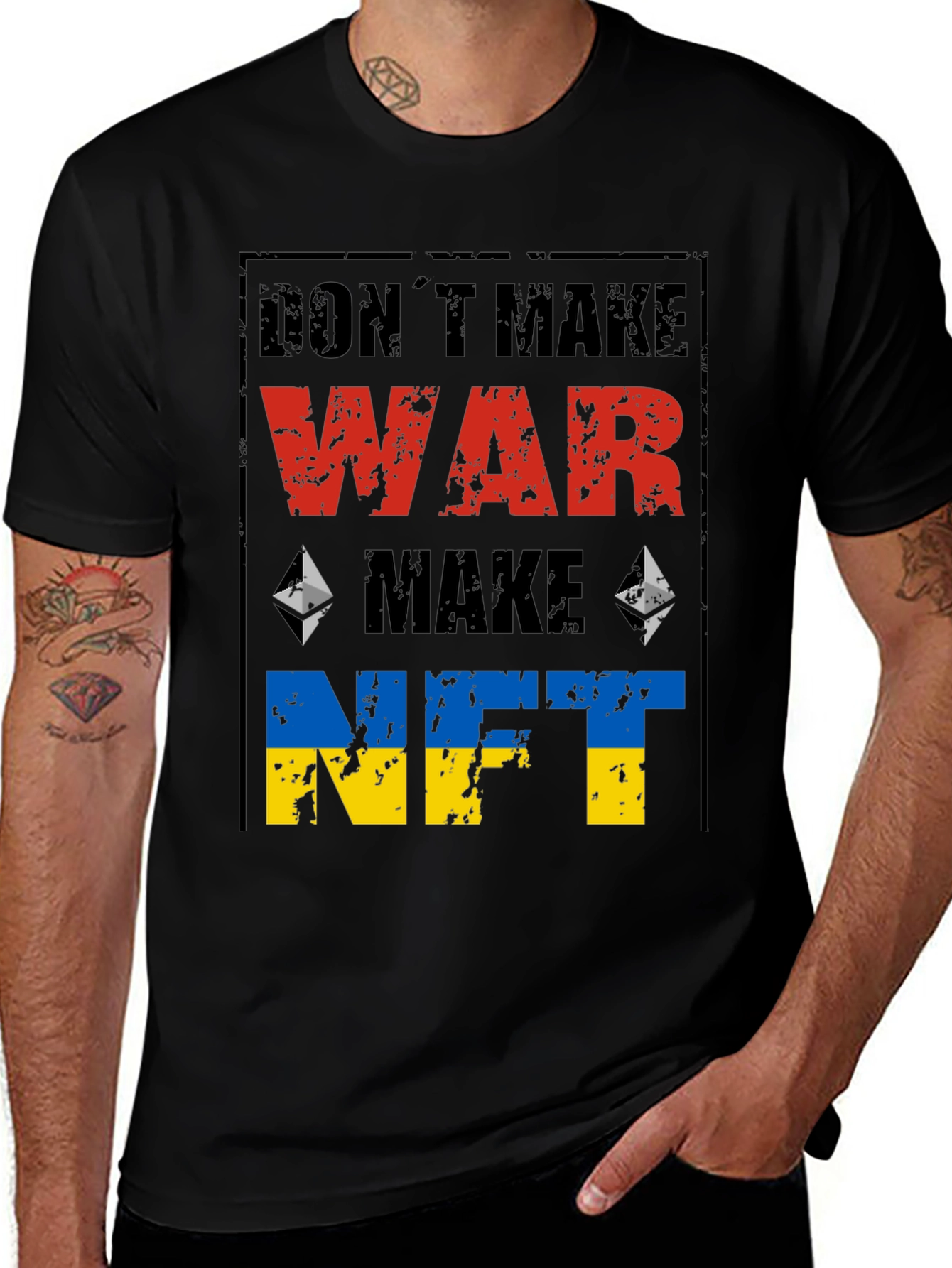 Variant 5 of Don't Make War, Make NFT T-Shirt