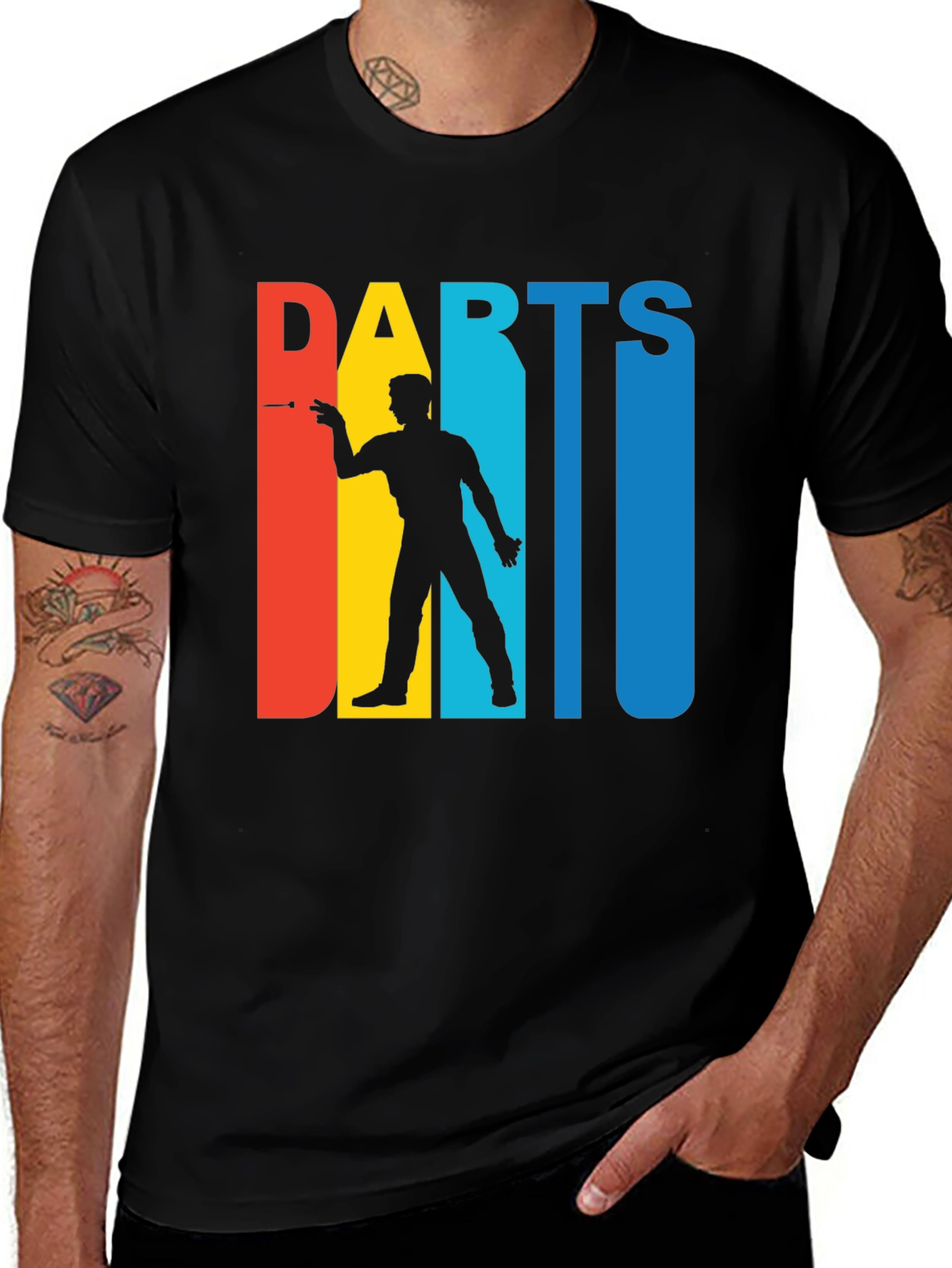 Variant 11 of Retro Darts Player Graphic Tee - Cool Dart Throwing Shirt