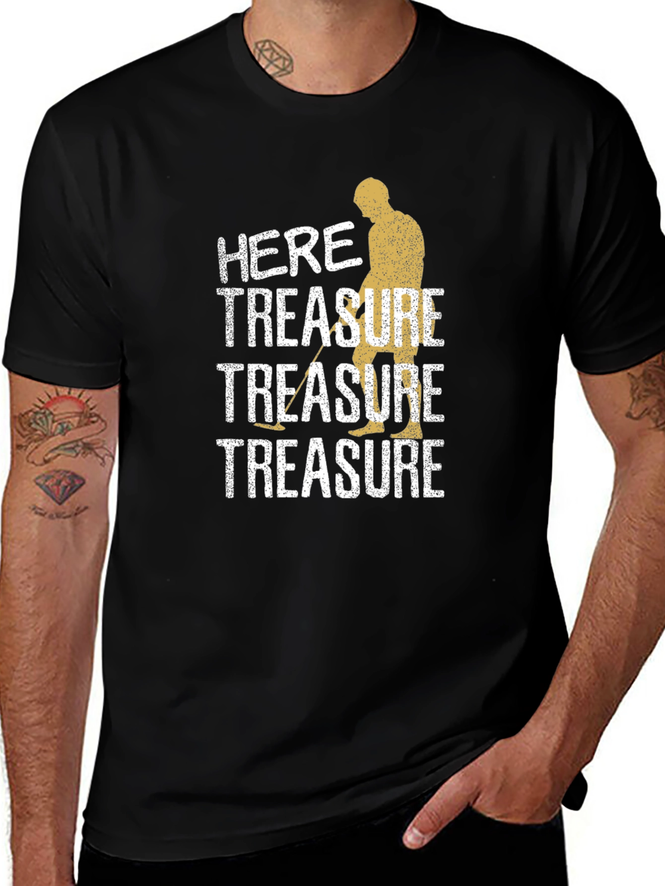 Variant 23 of Here For The Treasure Metal Detecting T-Shirt