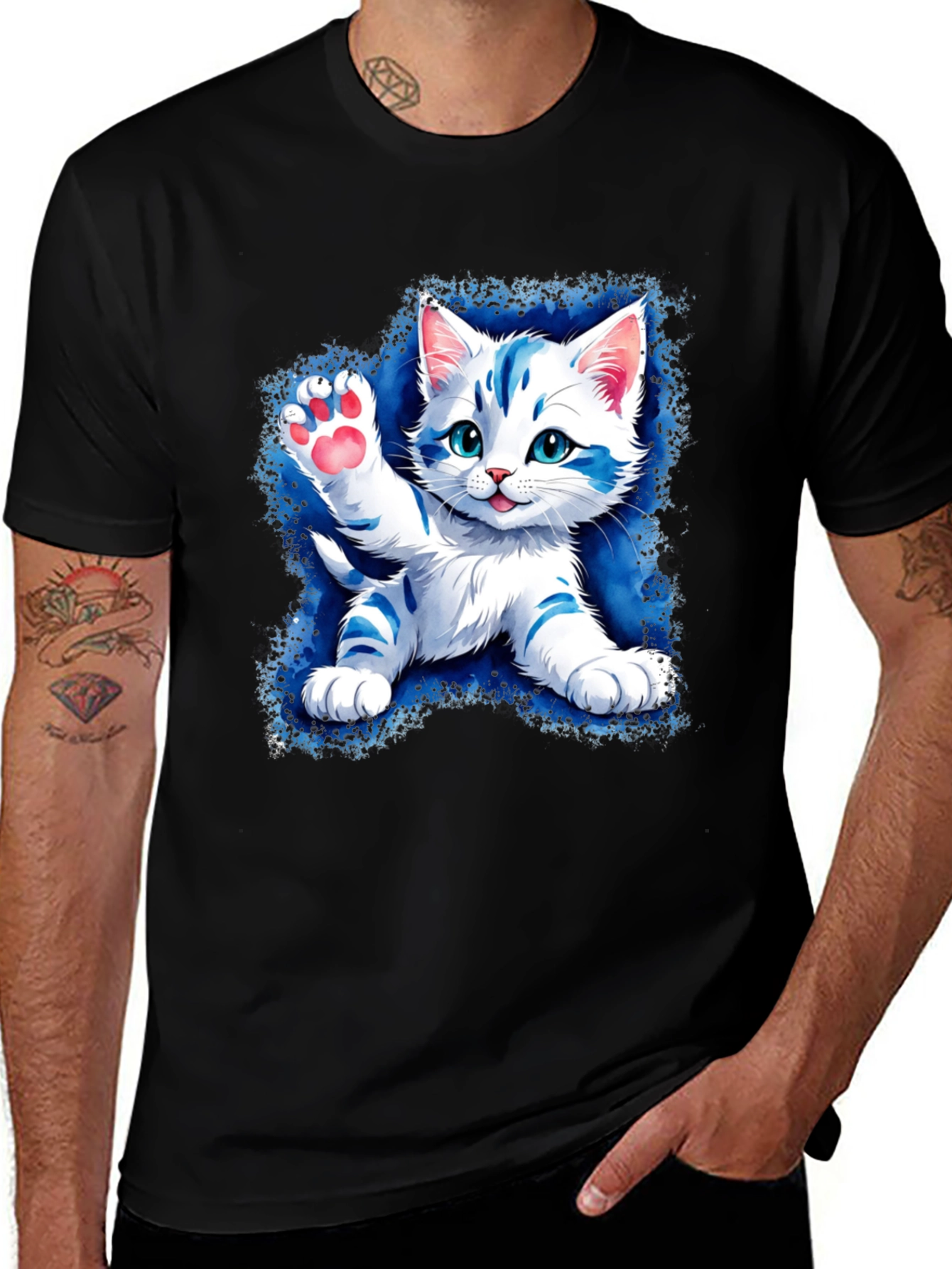 Variant 18 of Cute Kitten Graphic Tee - Adorable Pet Lover's Shirt