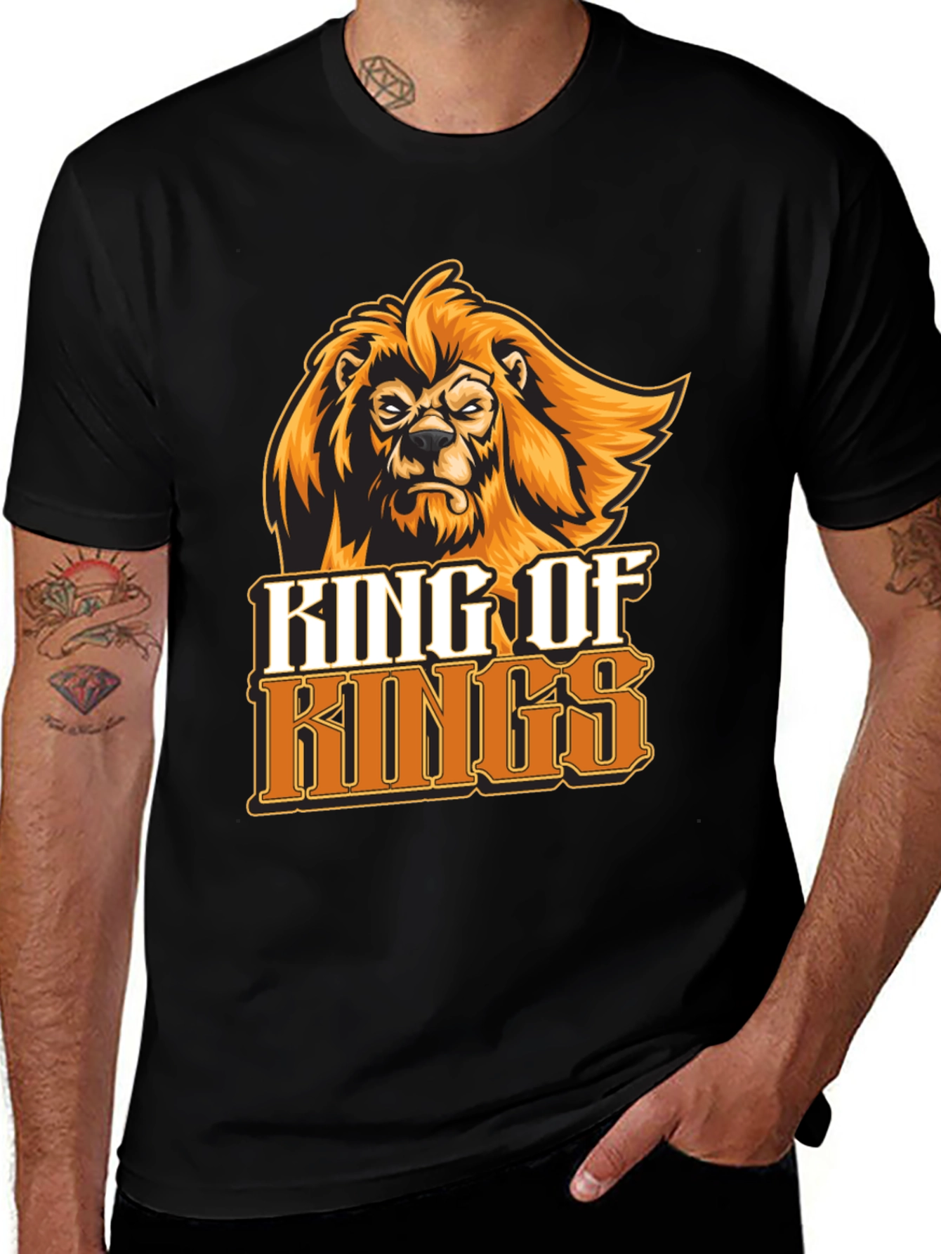Variant 6 of King of Kings Lion Graphic T-Shirt - Black