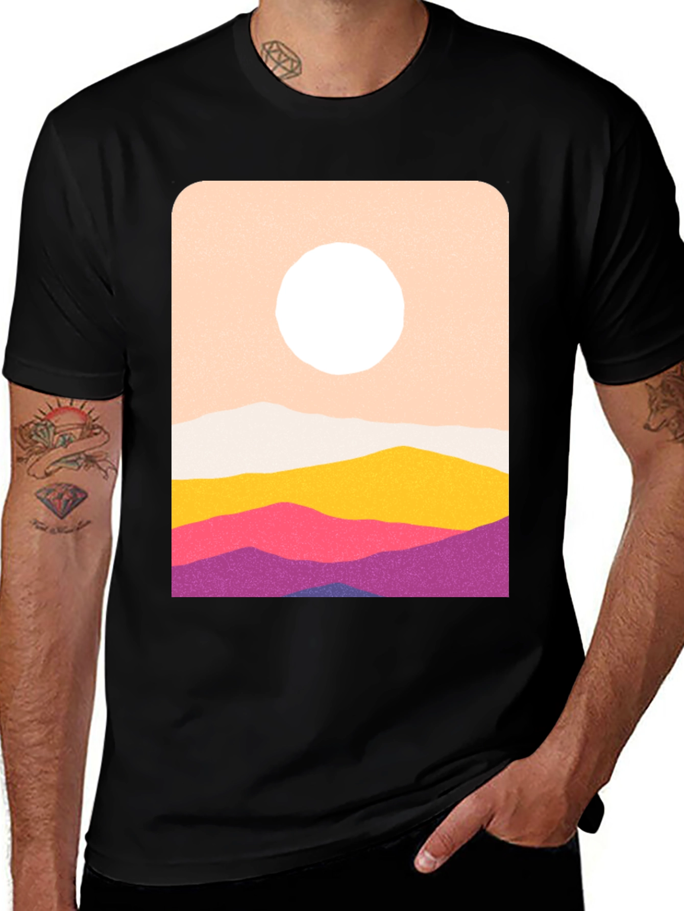 Variant 29 of Abstract Mountain Range Graphic Tee