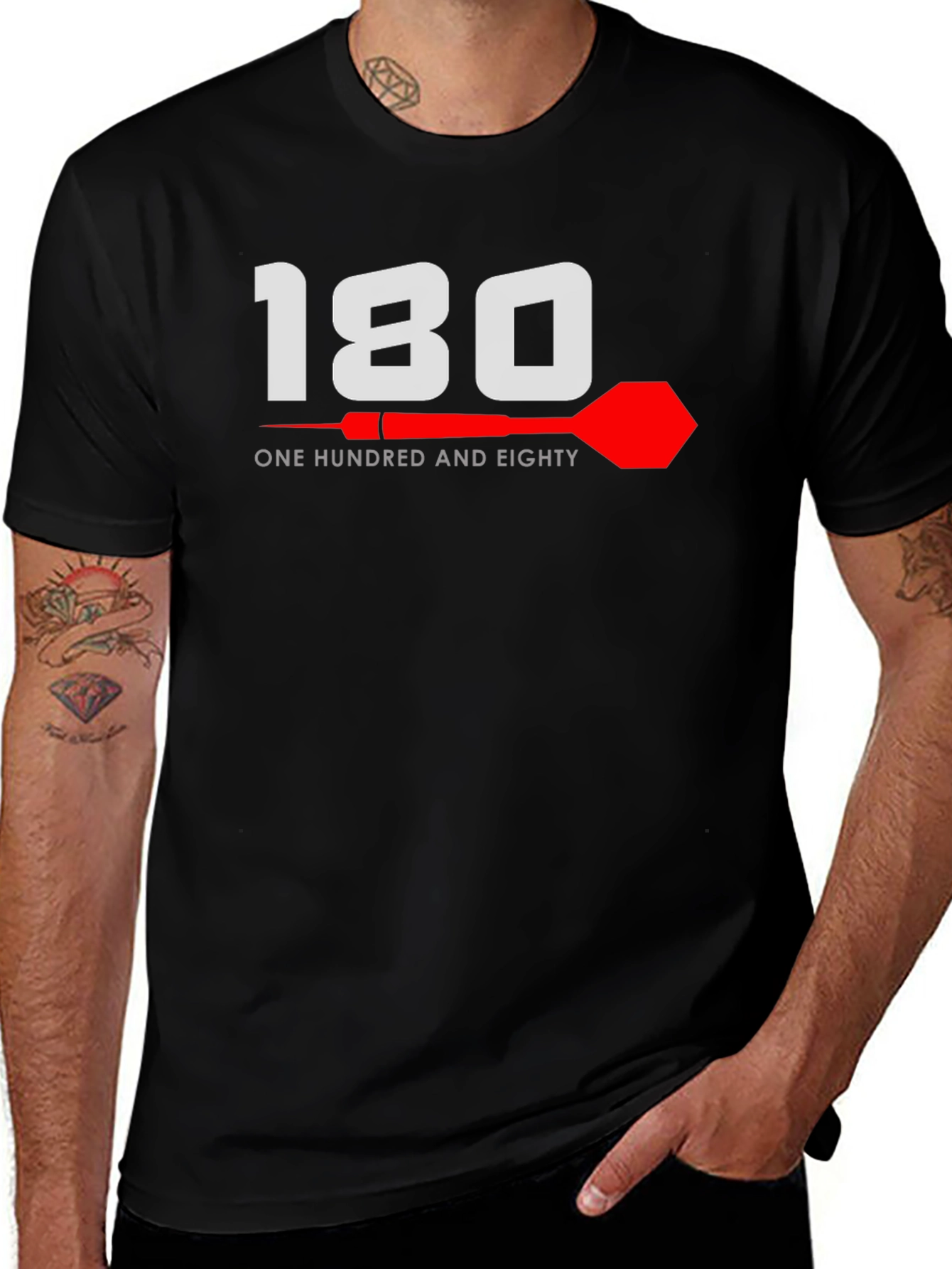 Variant 21 of 180 Darts T-Shirt - One Hundred and Eighty