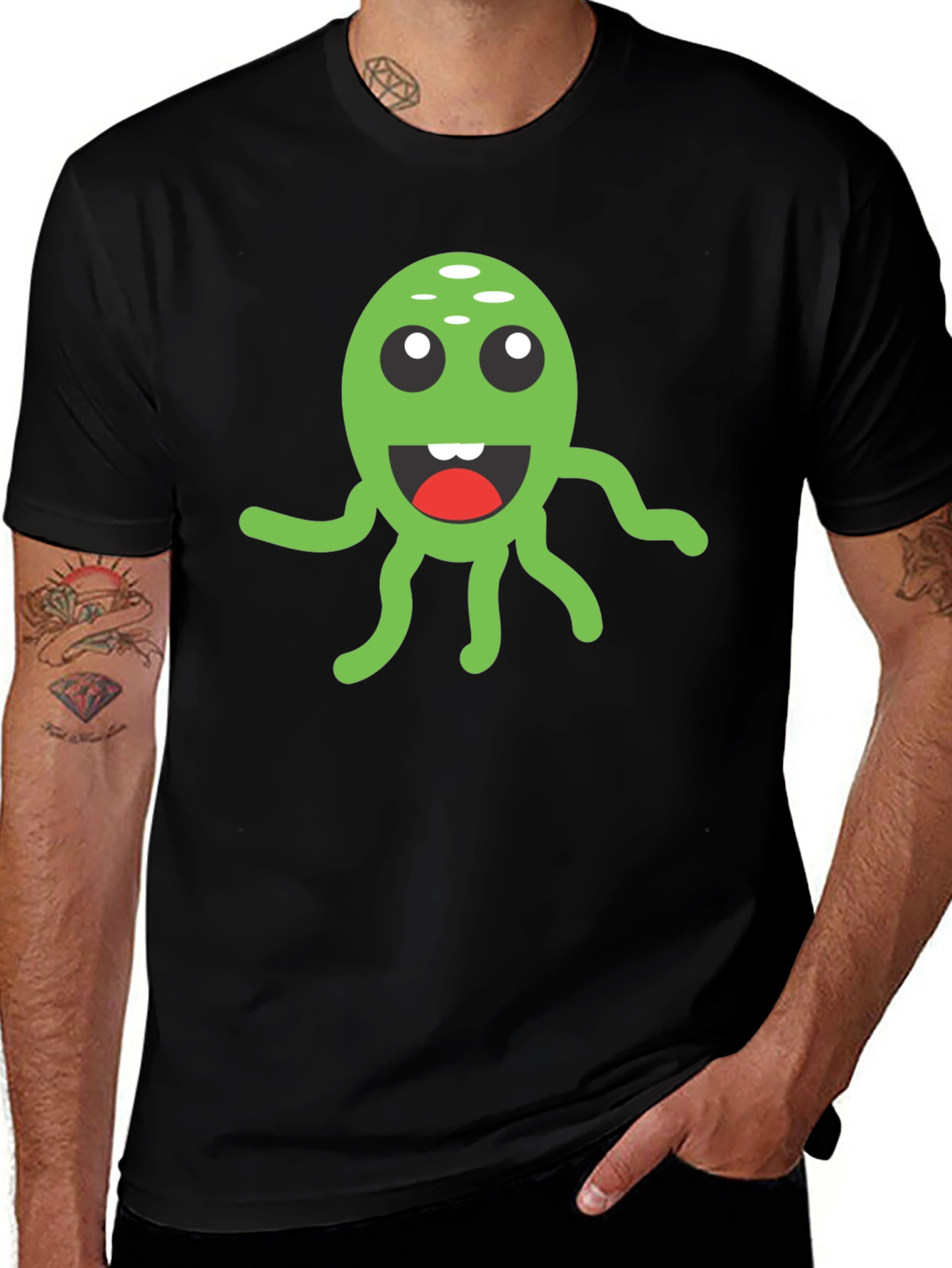 Variant 27 of Green Alien Graphic Tee - Fun & Unique Design
