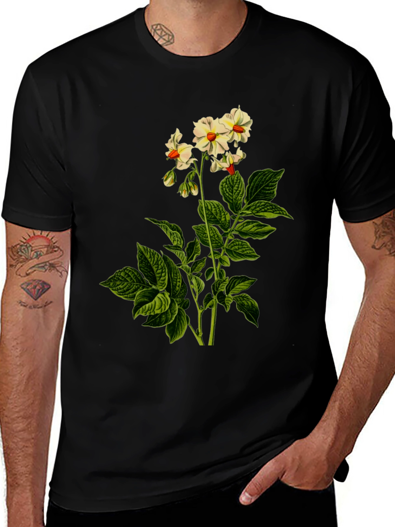 Variant 22 of Botanical Potato Flower T-Shirt