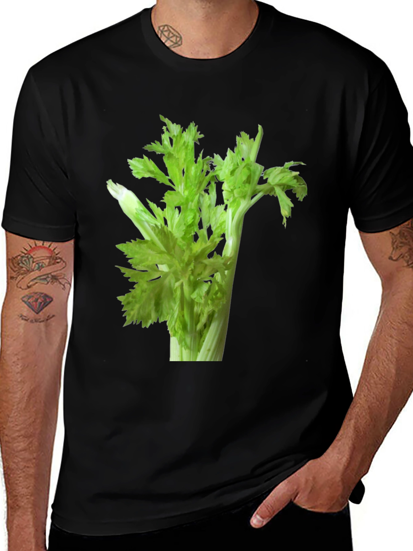 Variant 13 of Celery Graphic T-Shirt - Fresh Veggie Tee