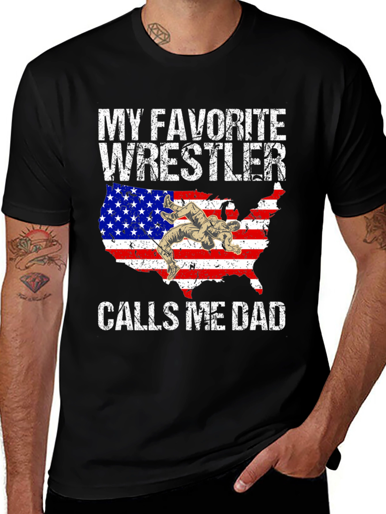 Variant 22 of My Favorite Wrestler Calls Me Dad T-Shirt