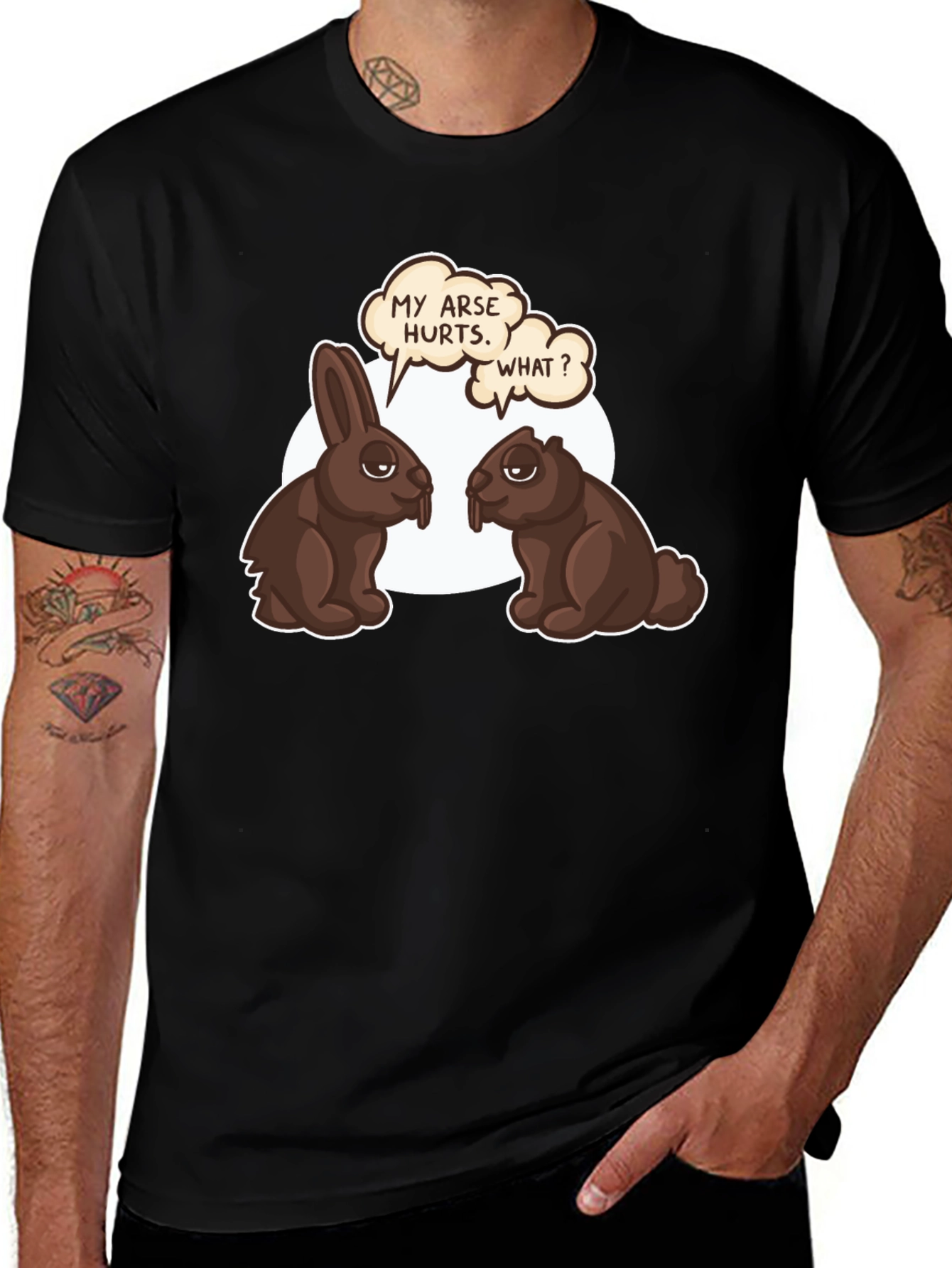 Variant 16 of Funny Chocolate Bunny & Beaver T-Shirt 