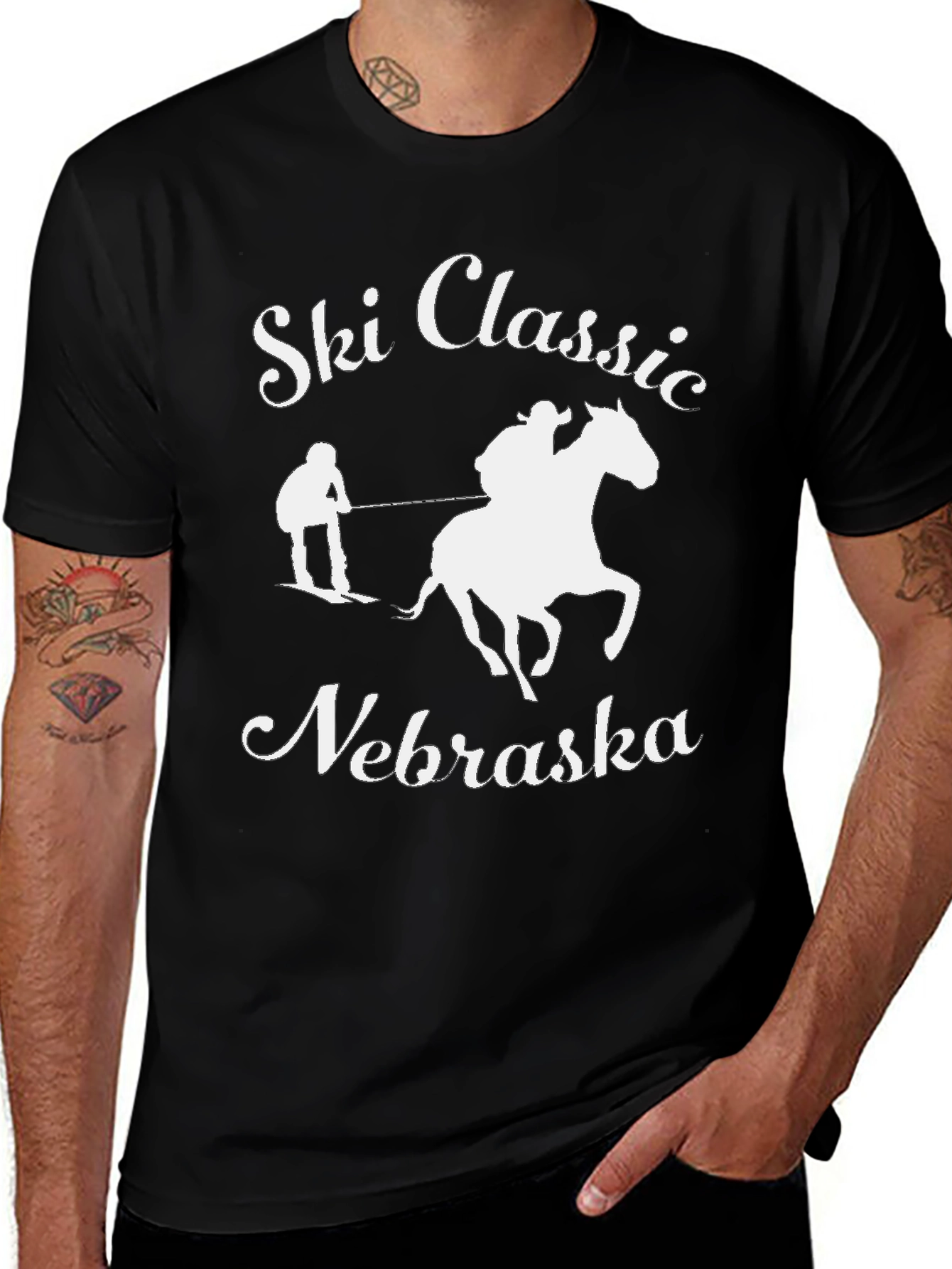 Variant 24 of Ski Classic Nebraska Graphic T-Shirt