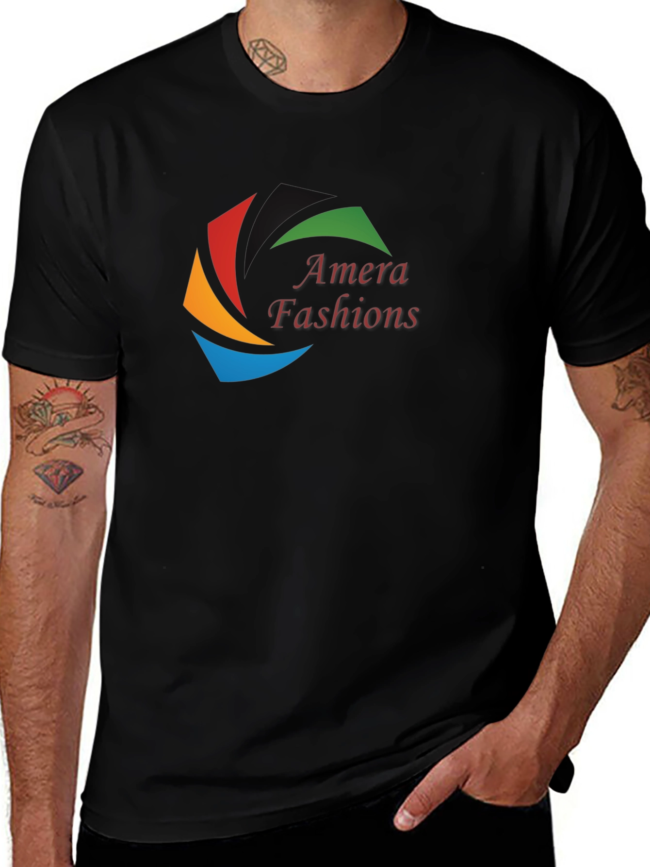 Variant 20 of Men's Black Graphic T-Shirt - Amara Fashions