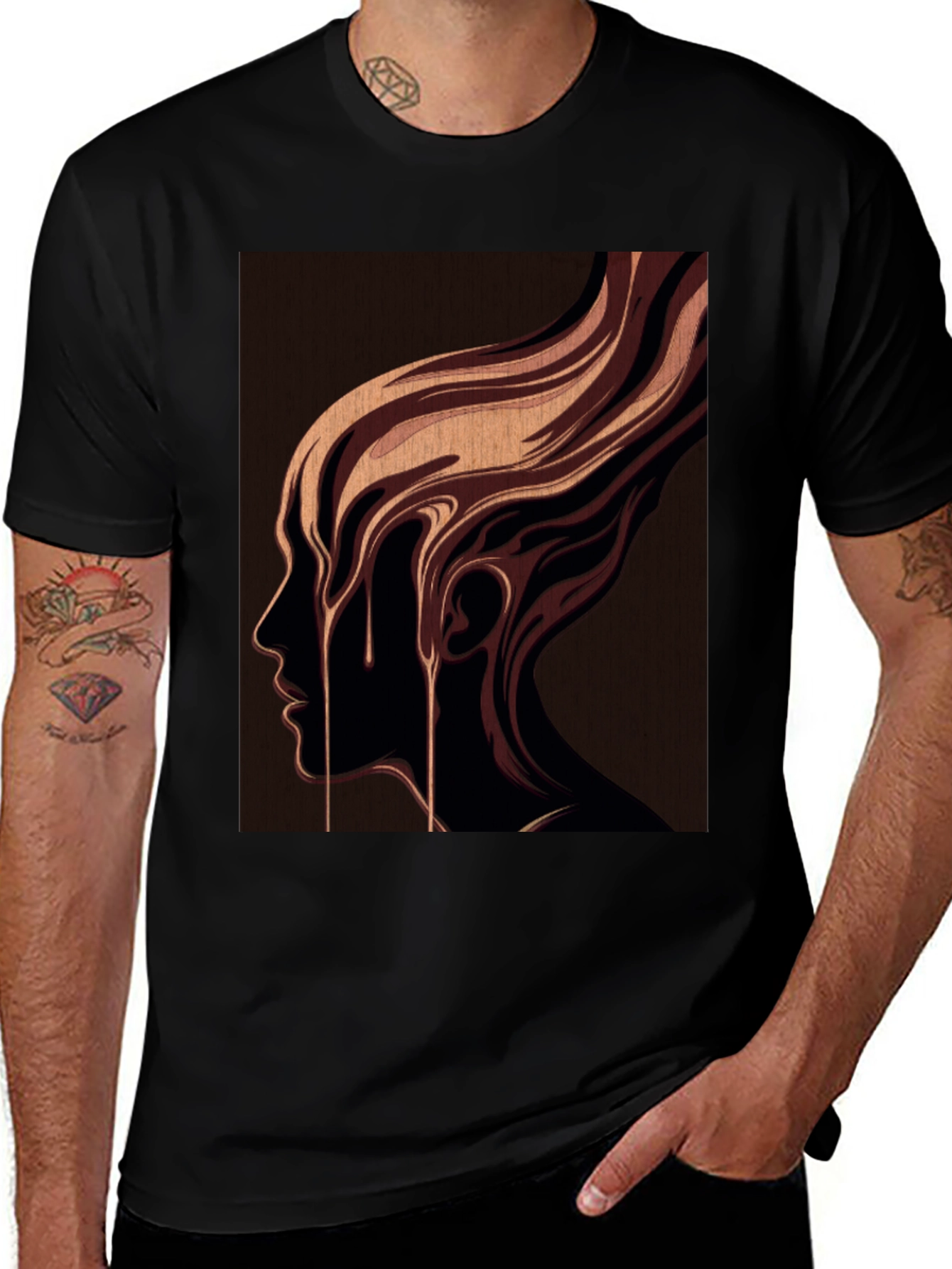 Variant 8 of Abstract Woman Face Graphic Tee