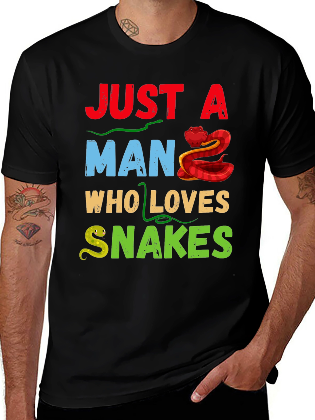 Variant 17 of Just A Man Who Loves Snakes T-Shirt
